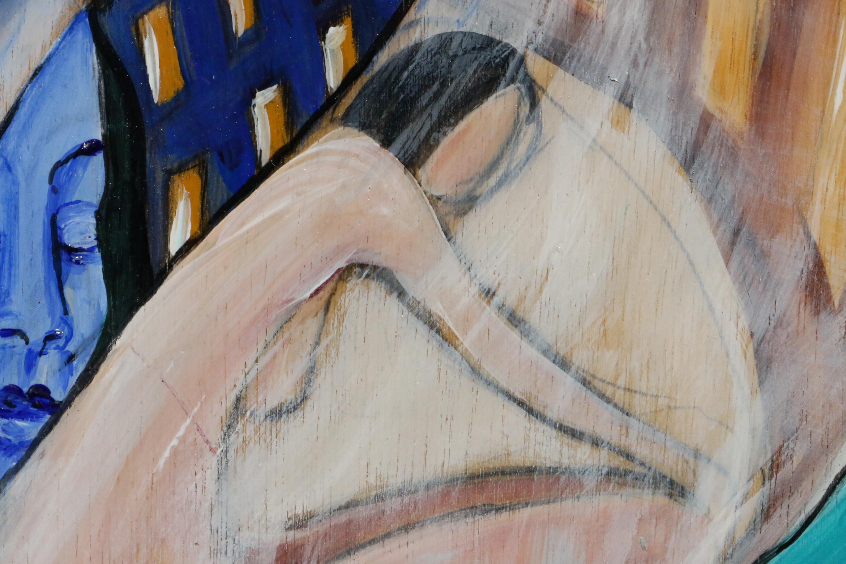 Ruth Porat Surrealist Style Oil Painting