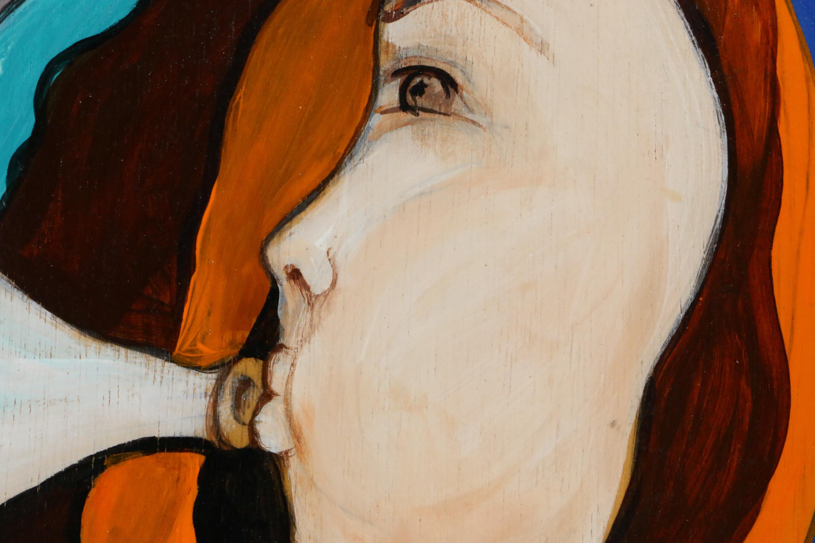 Ruth Porat Surrealist Style Oil Painting