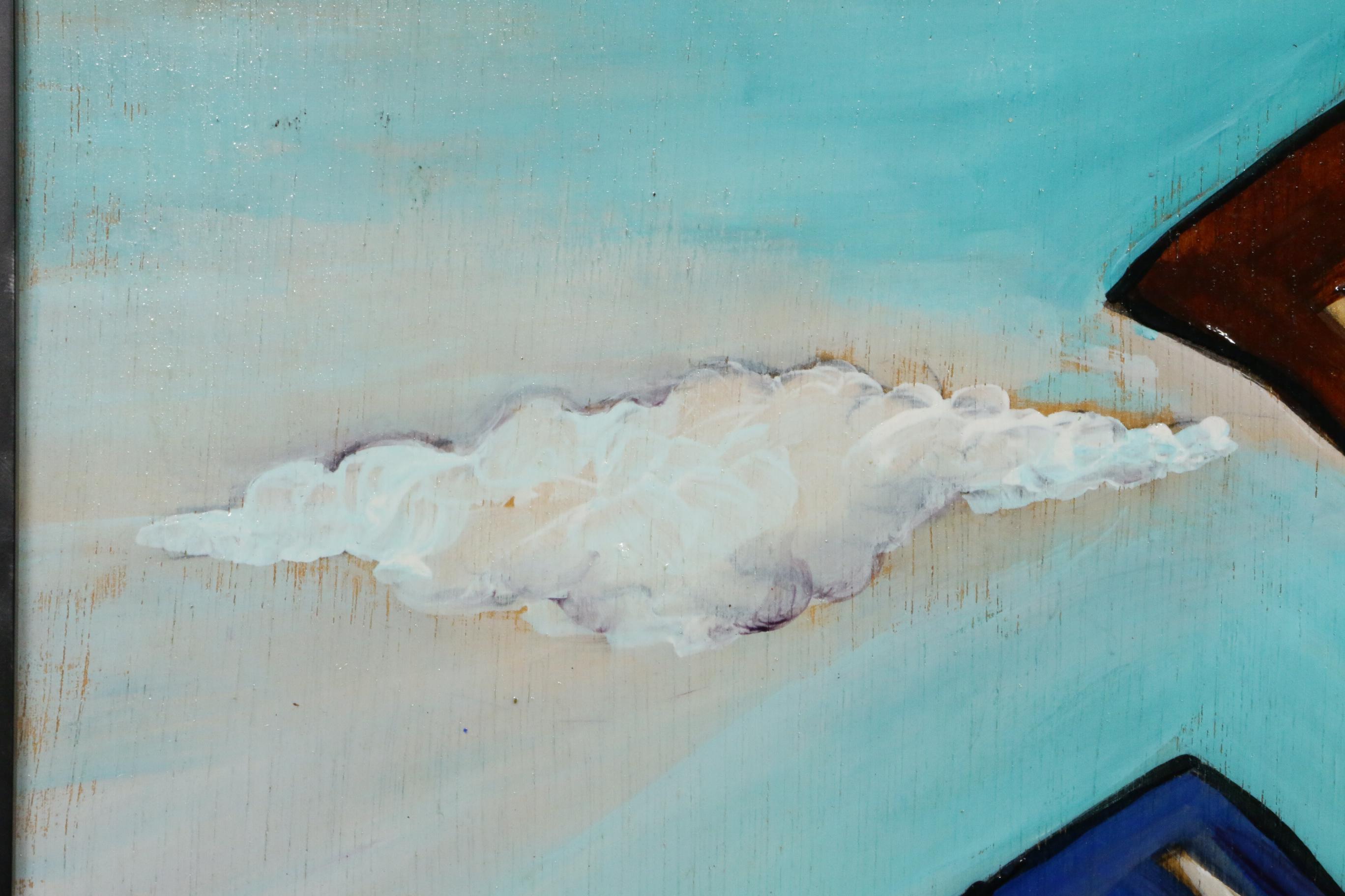 Ruth Porat Surrealist Style Oil Painting