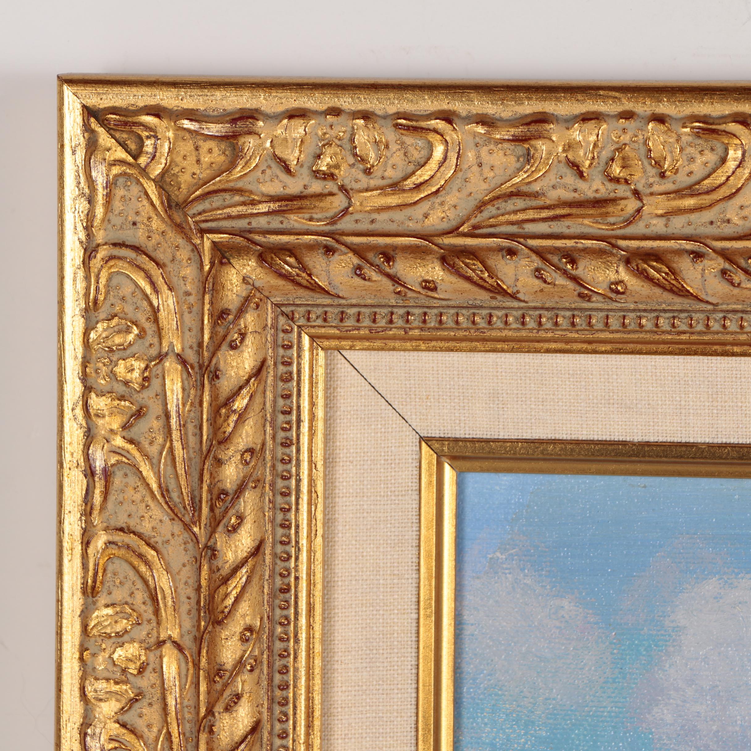 Mario Sanzone Coastal Landscape Oil Painting