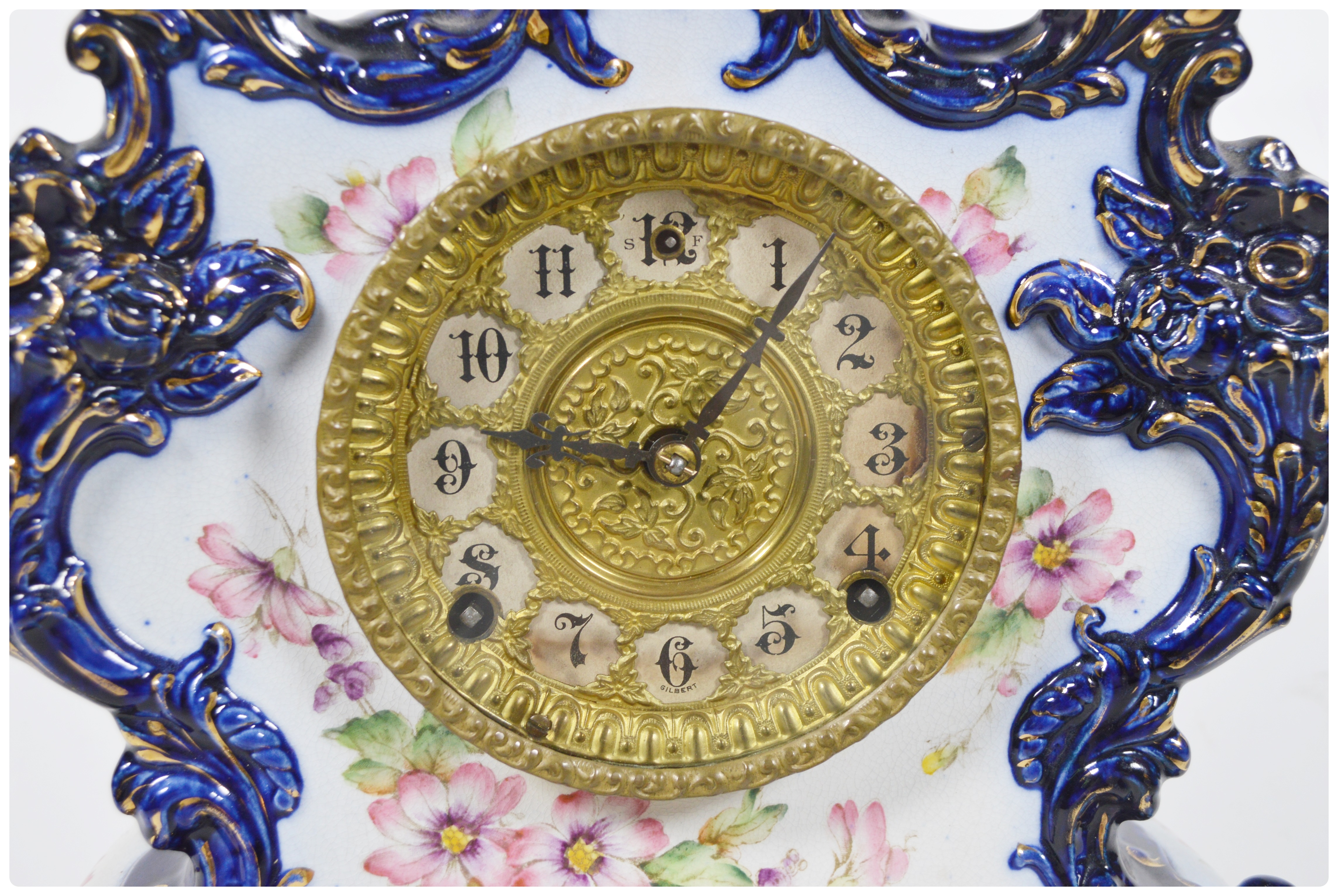 William L. Gilbert Porcelain Mantel Clock, circa 1907