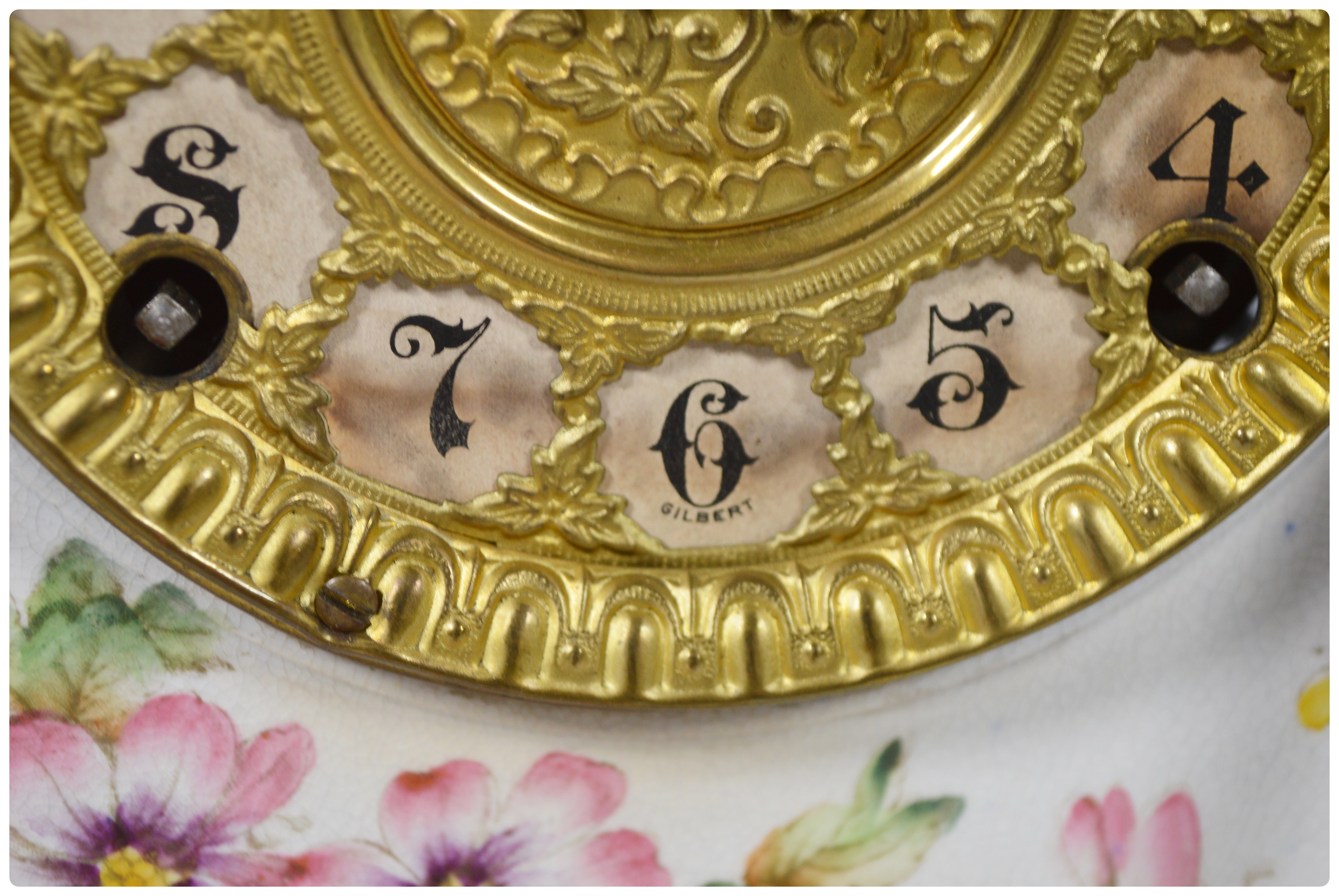 William L. Gilbert Porcelain Mantel Clock, circa 1907