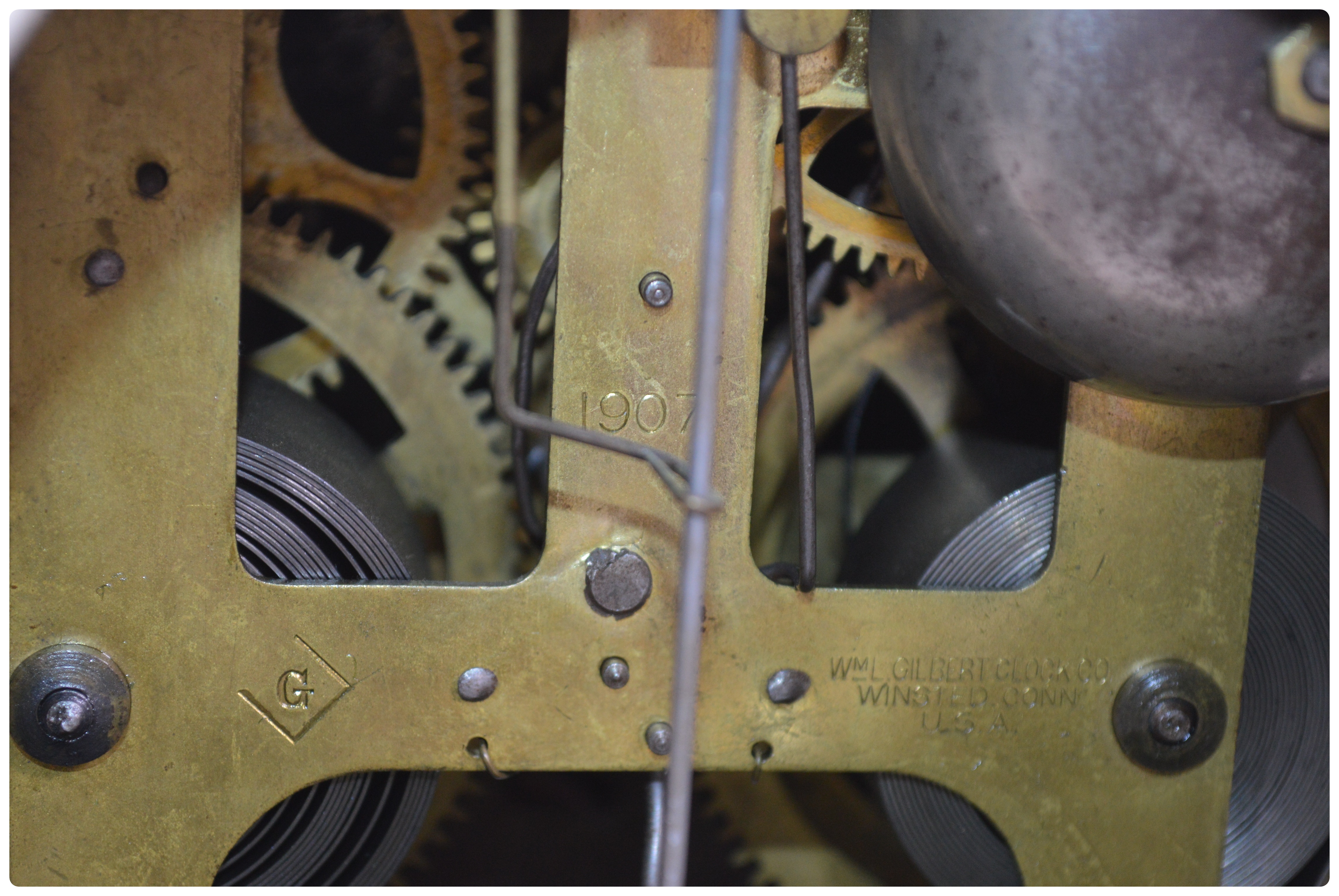William L. Gilbert Porcelain Mantel Clock, circa 1907