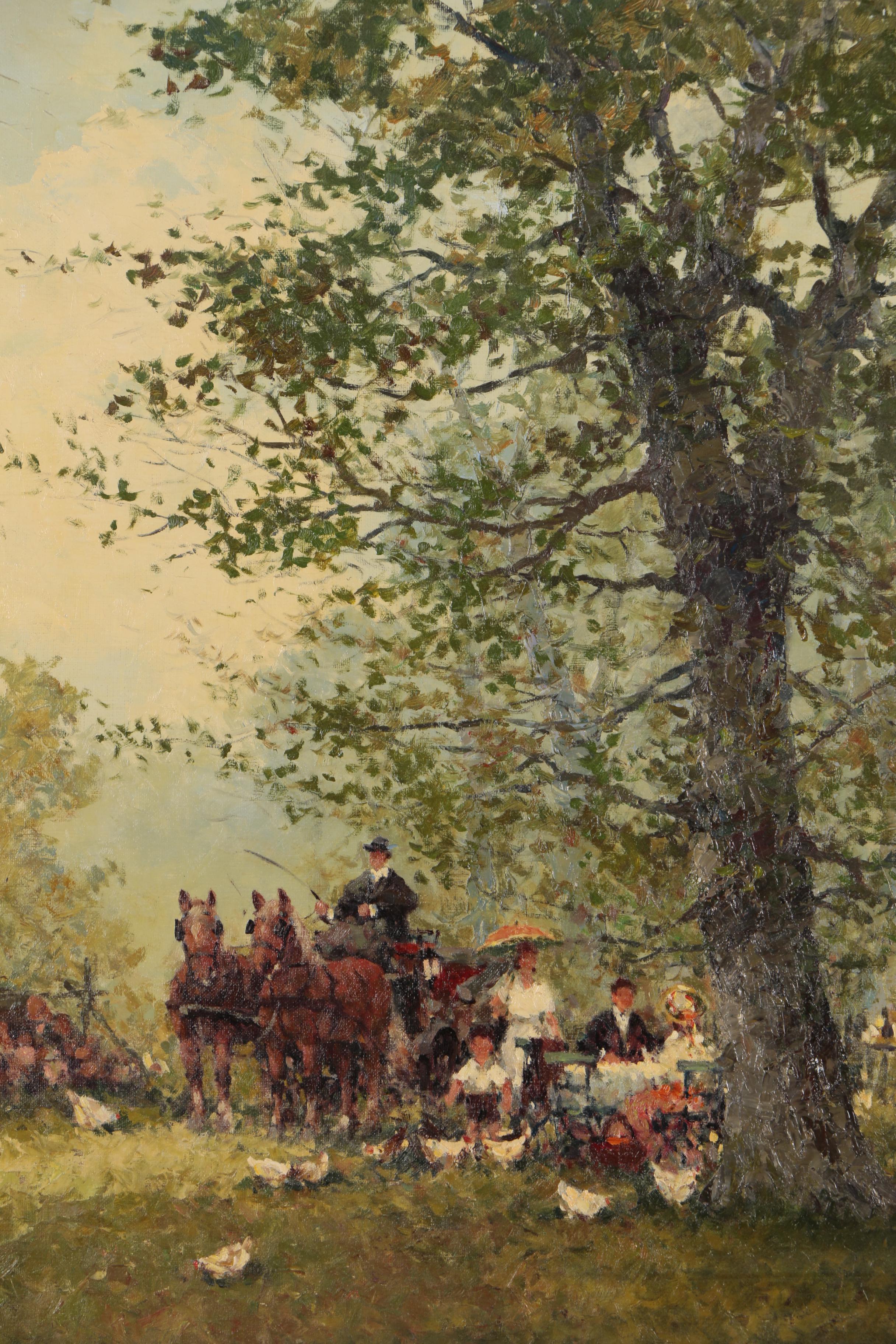 Alex Follak Oil Painting, Mid 20th Century