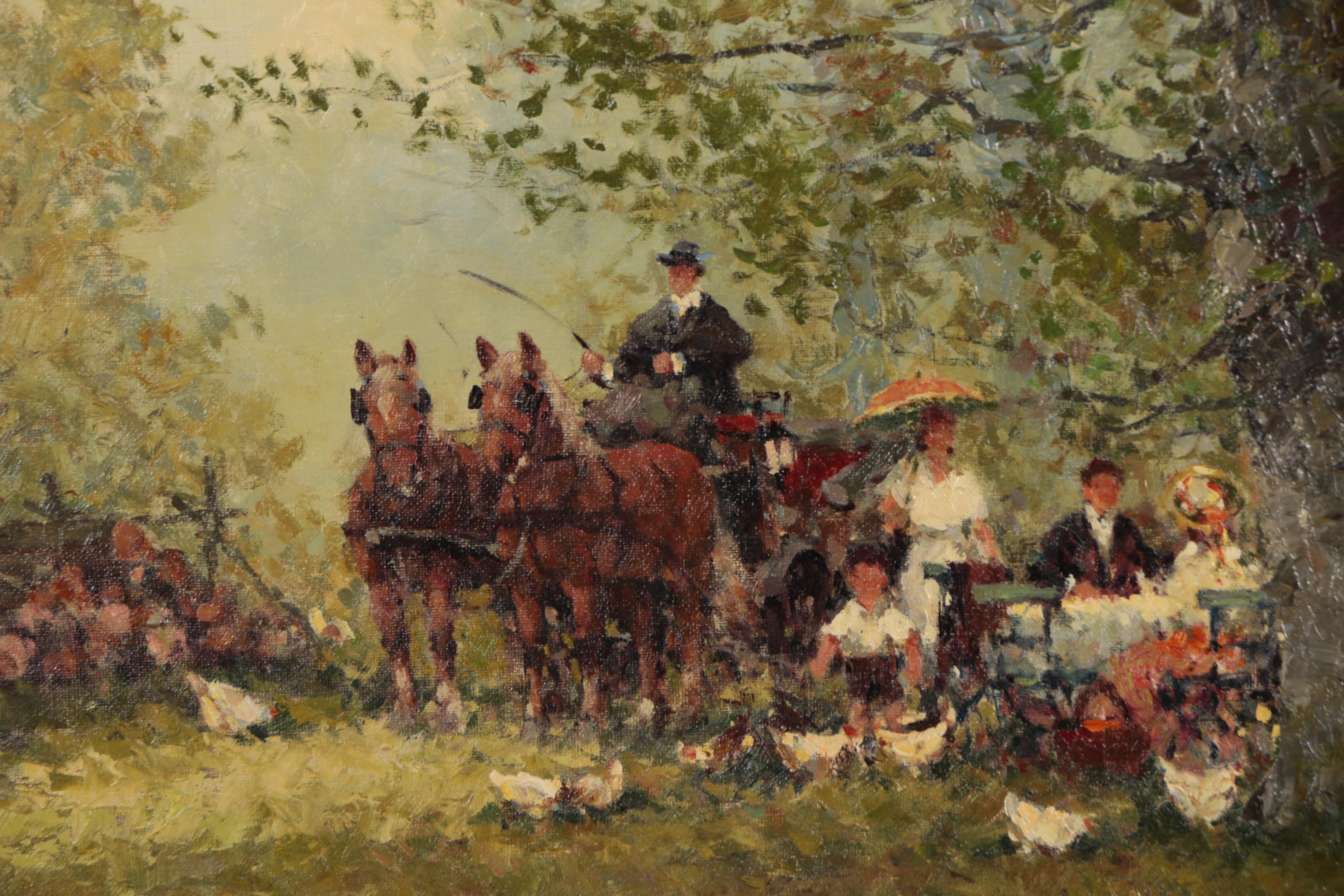 Alex Follak Oil Painting, Mid 20th Century