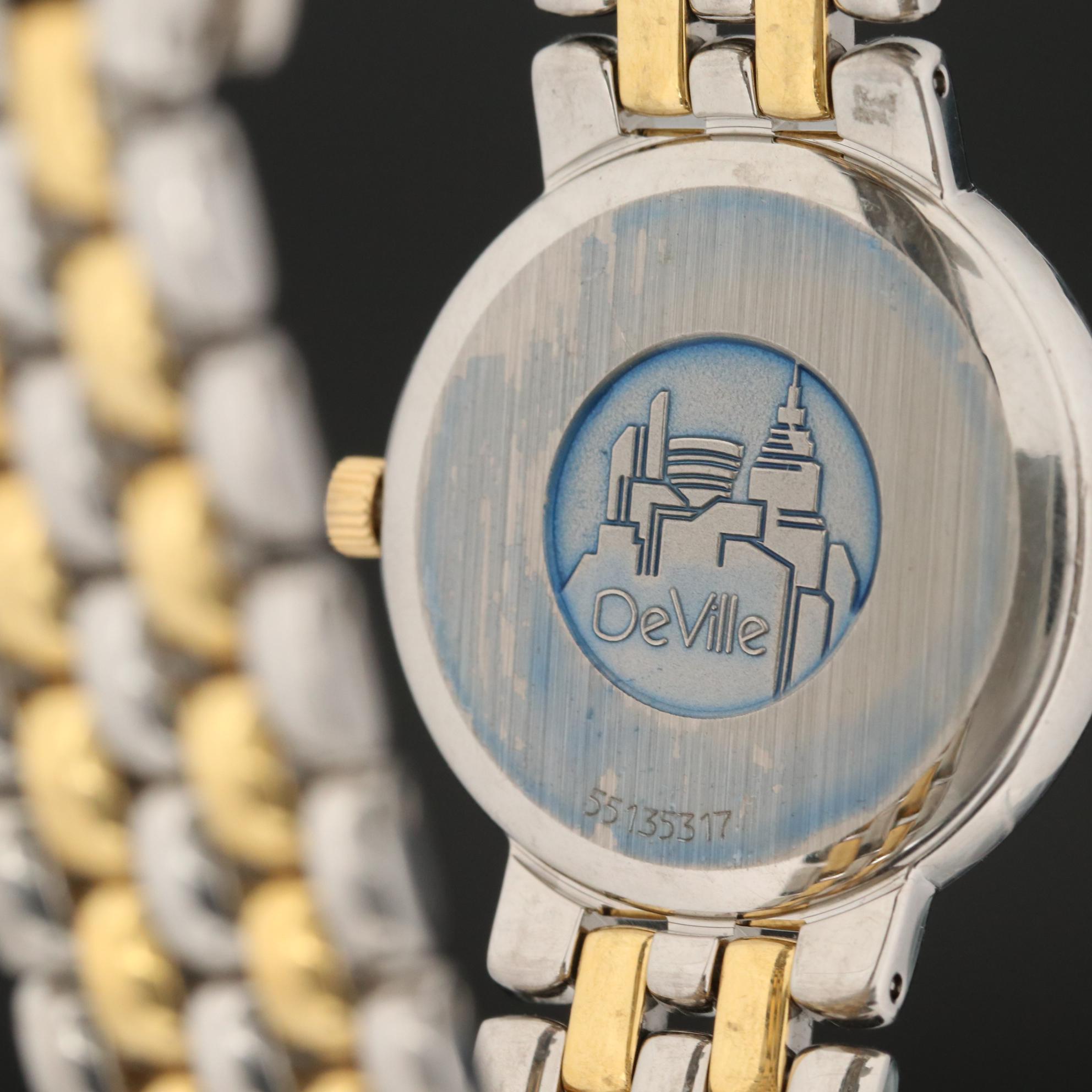 Vintage Omega DeVille Stainless Steel and 18K Yellow Gold Watch