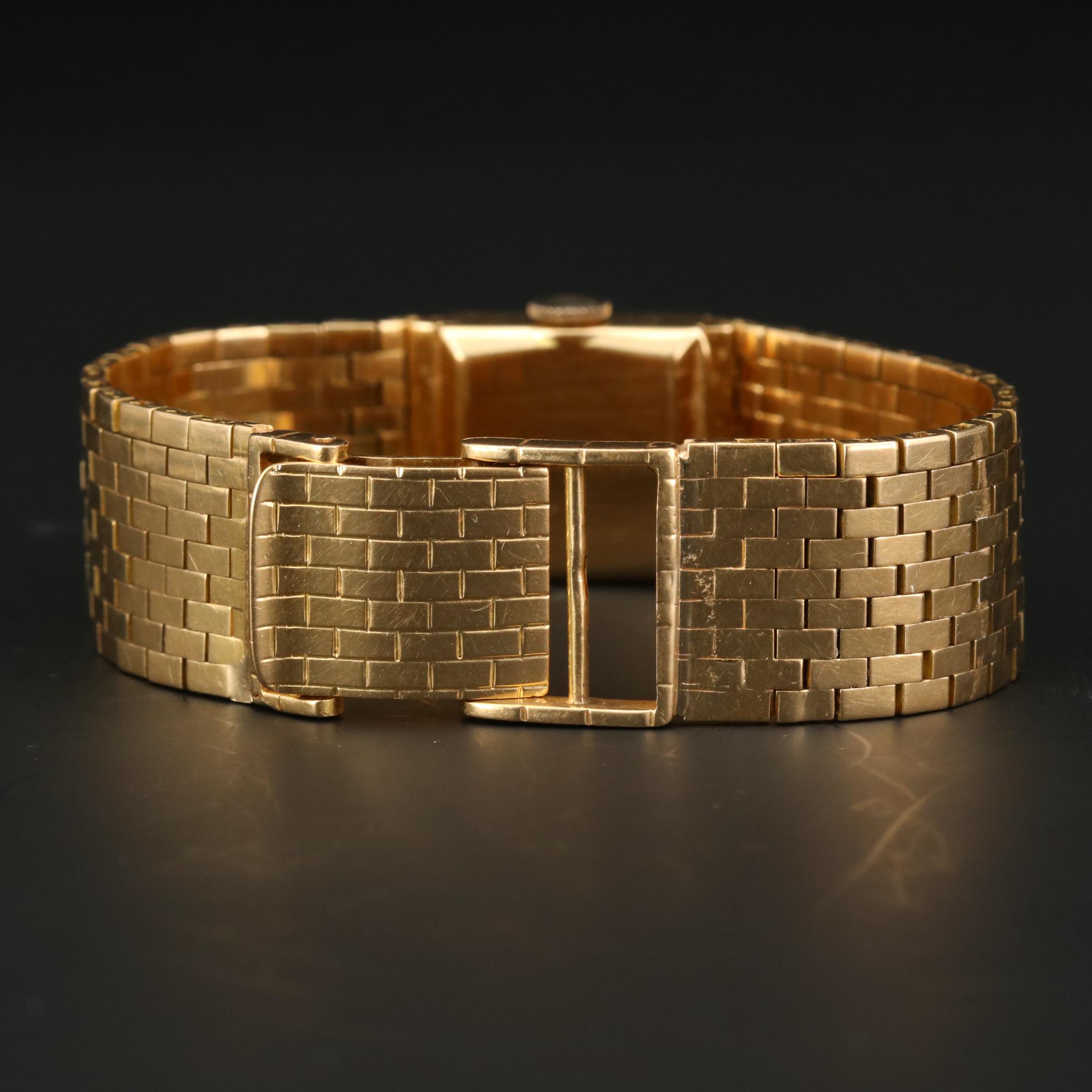 Vintage Rolex 18K Yellow Gold Diamond Watch