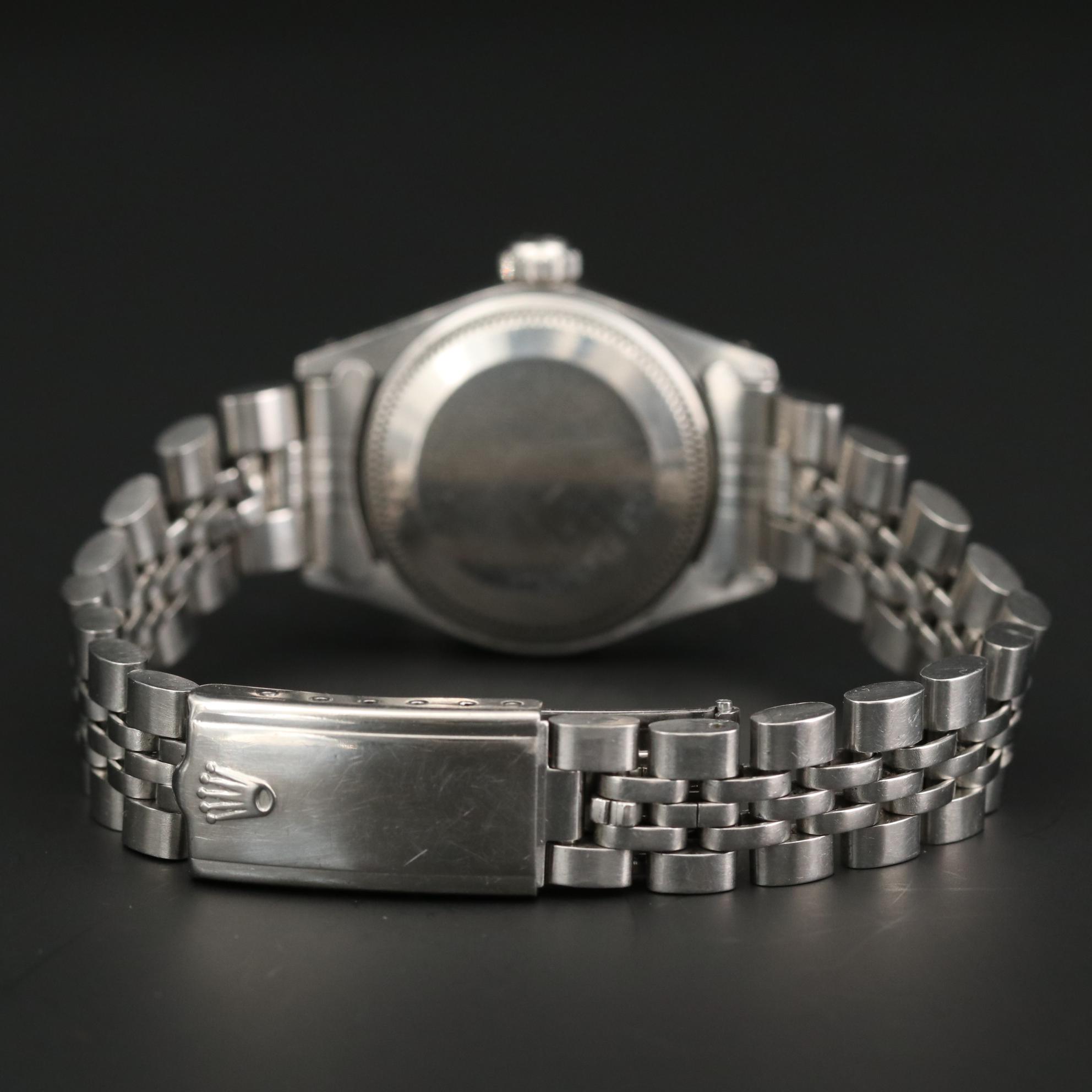 Vintage Rolex Date Stainless Steel Watch With Sigma Dial and Date Window