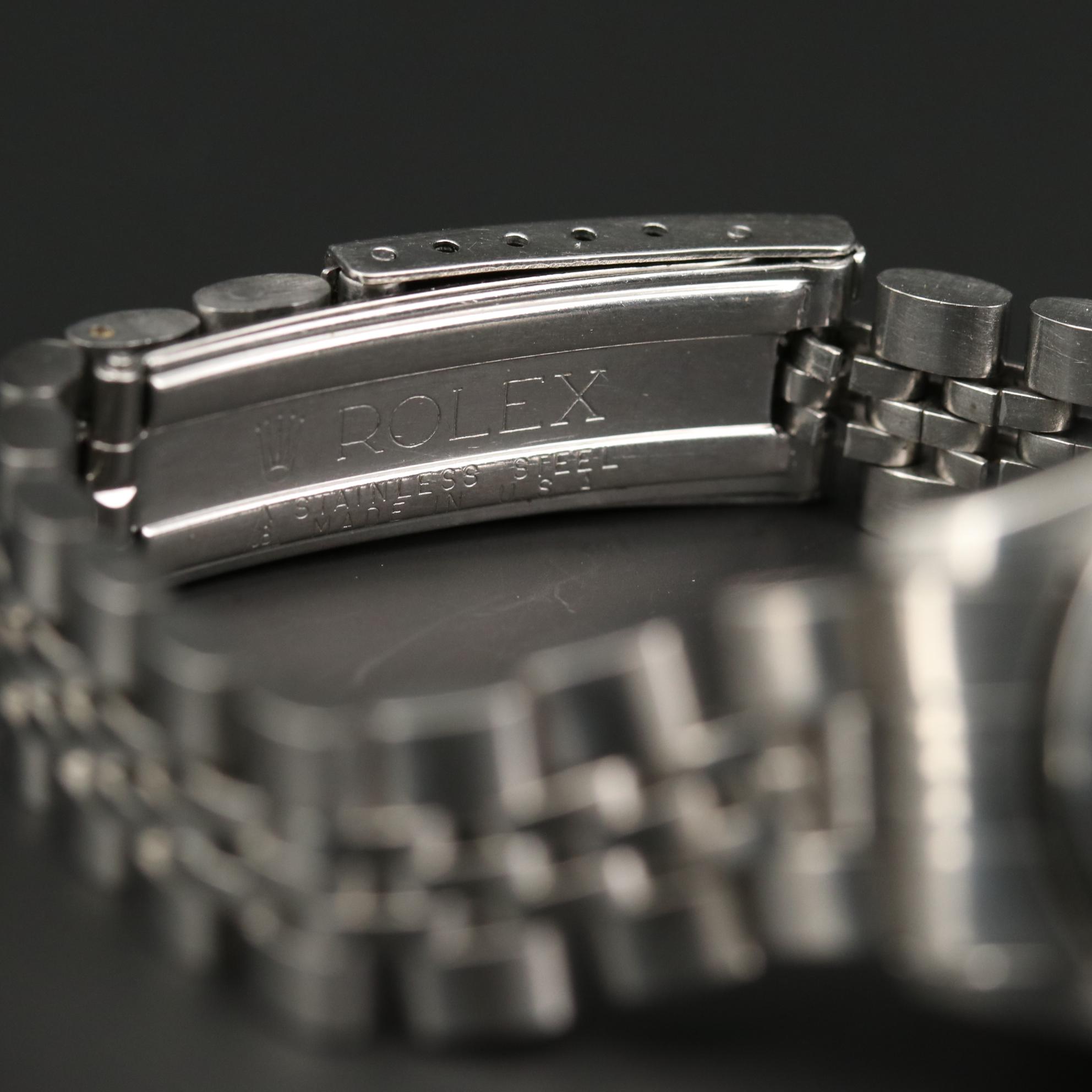 Vintage Rolex Date Stainless Steel Watch With Sigma Dial and Date Window