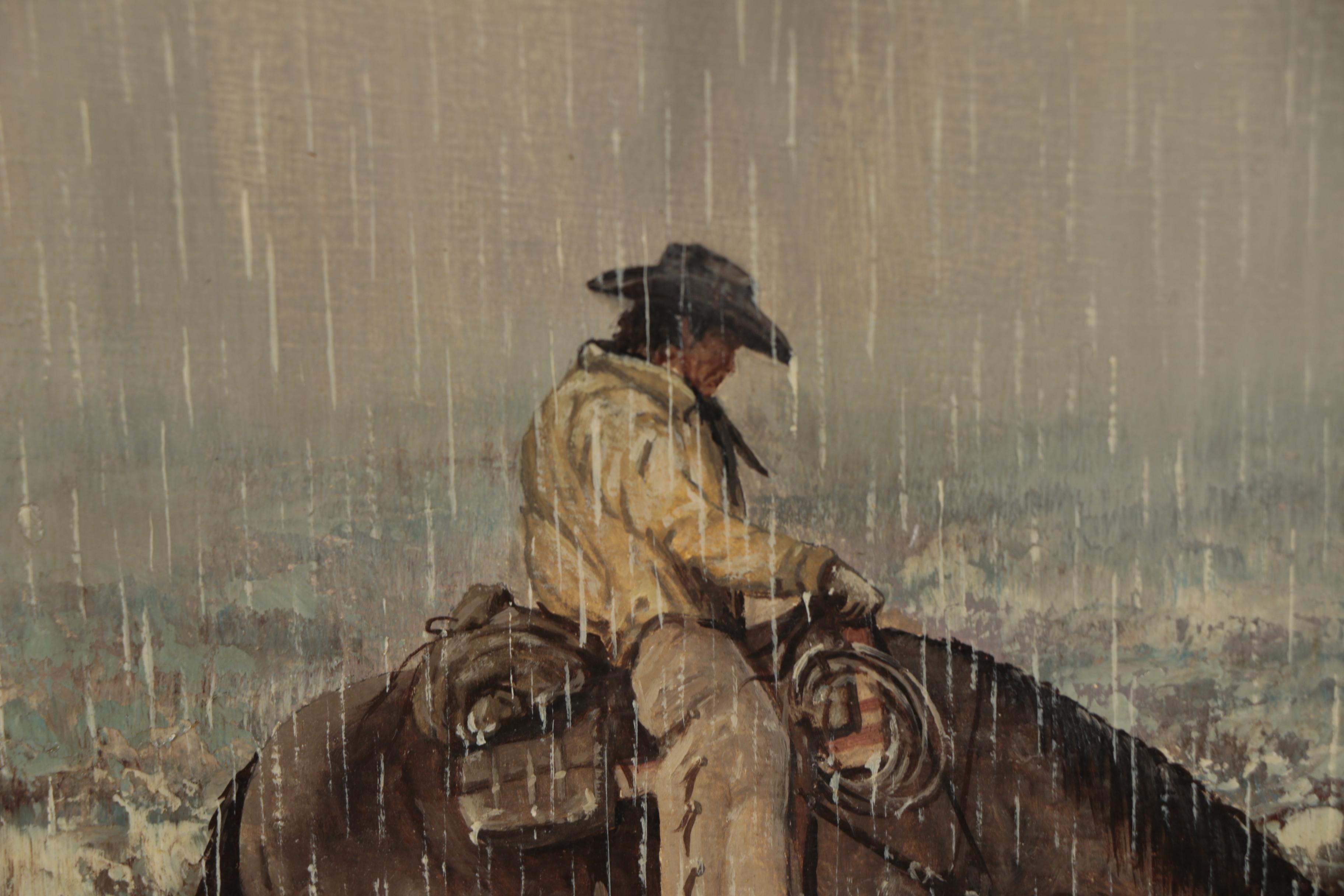 George Dee Smith Oil Painting "A Drink in the Rain"