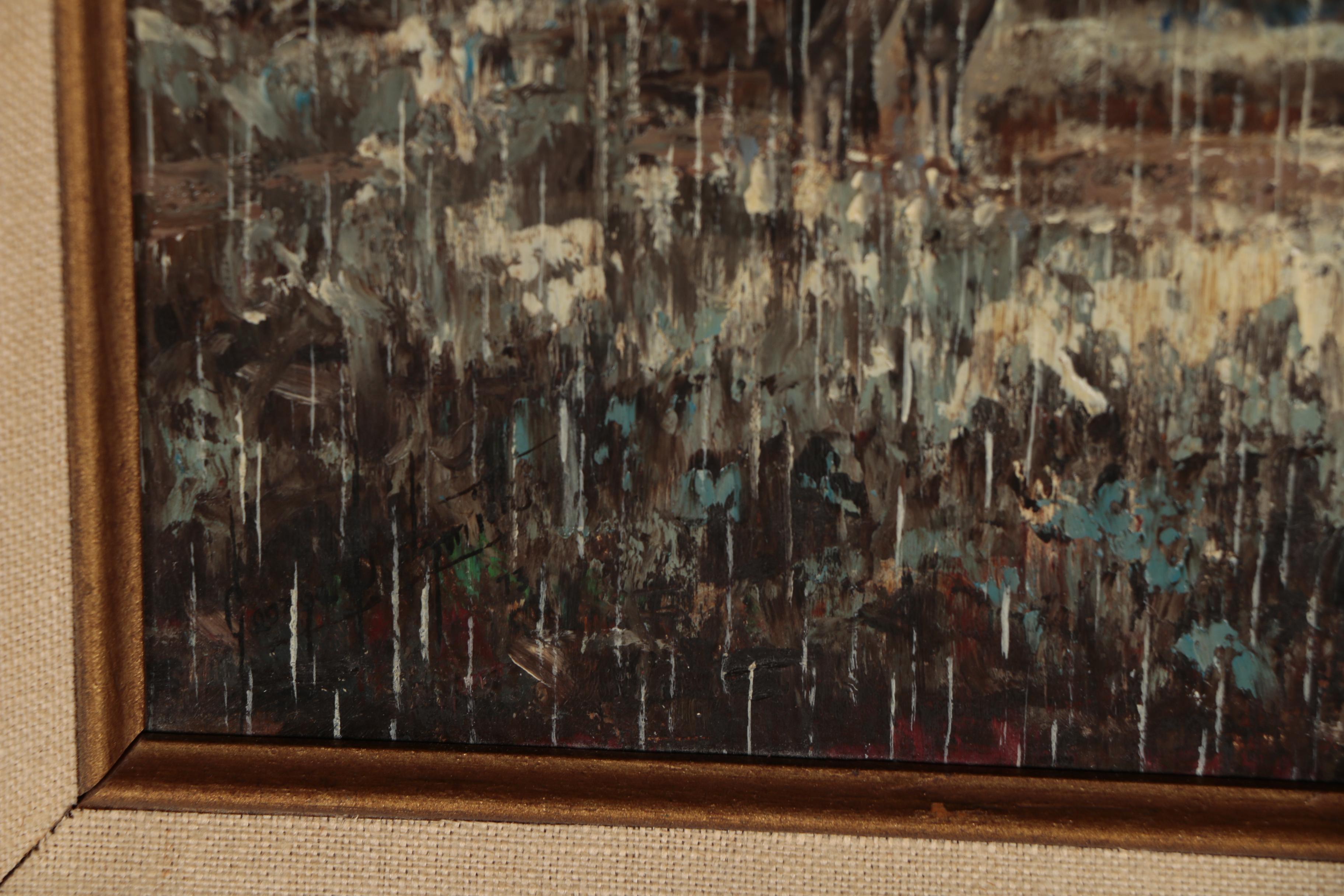 George Dee Smith Oil Painting "A Drink in the Rain"