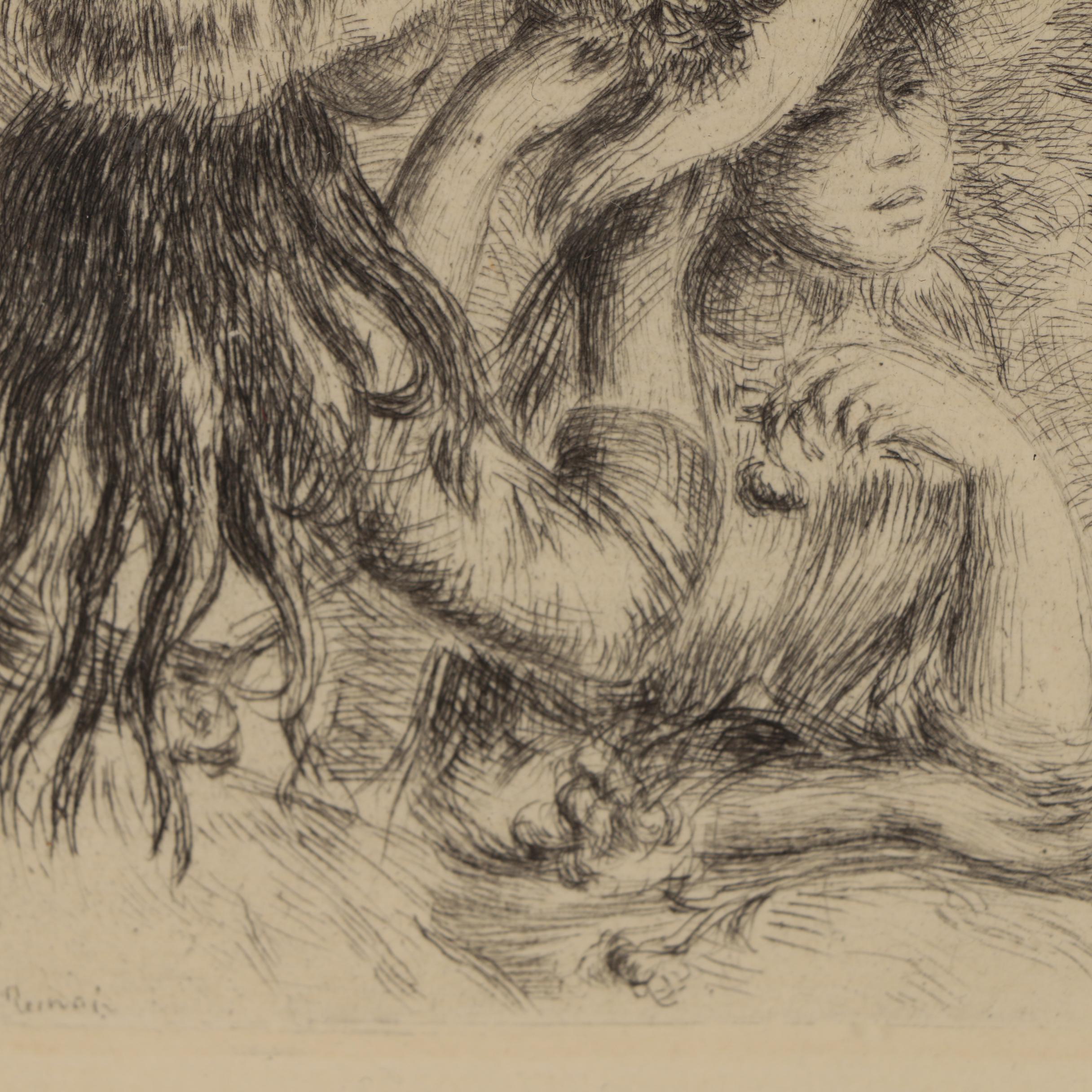 Pierre Auguste Renoir Restrike Etching "Le Chapeau Épinglé"