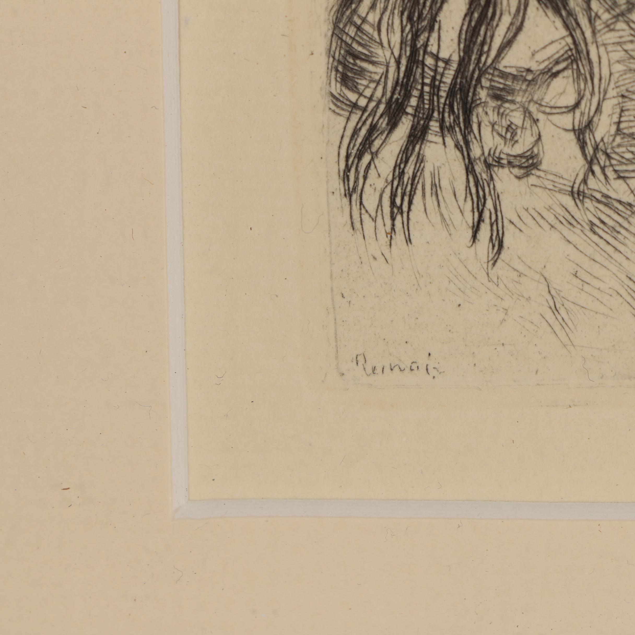 Pierre Auguste Renoir Restrike Etching "Le Chapeau Épinglé"