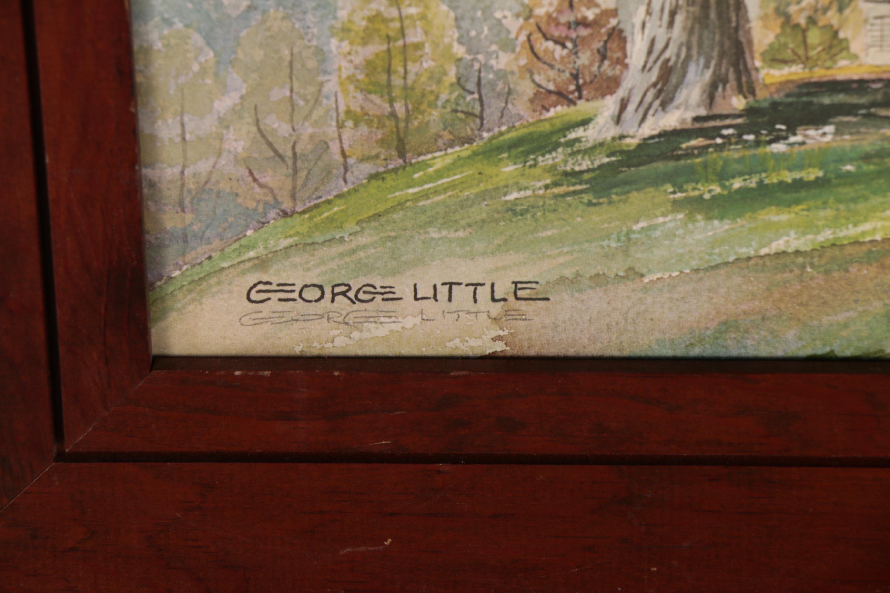 George Little Offset Lithograph of Roy Rogers' Boyhood Home