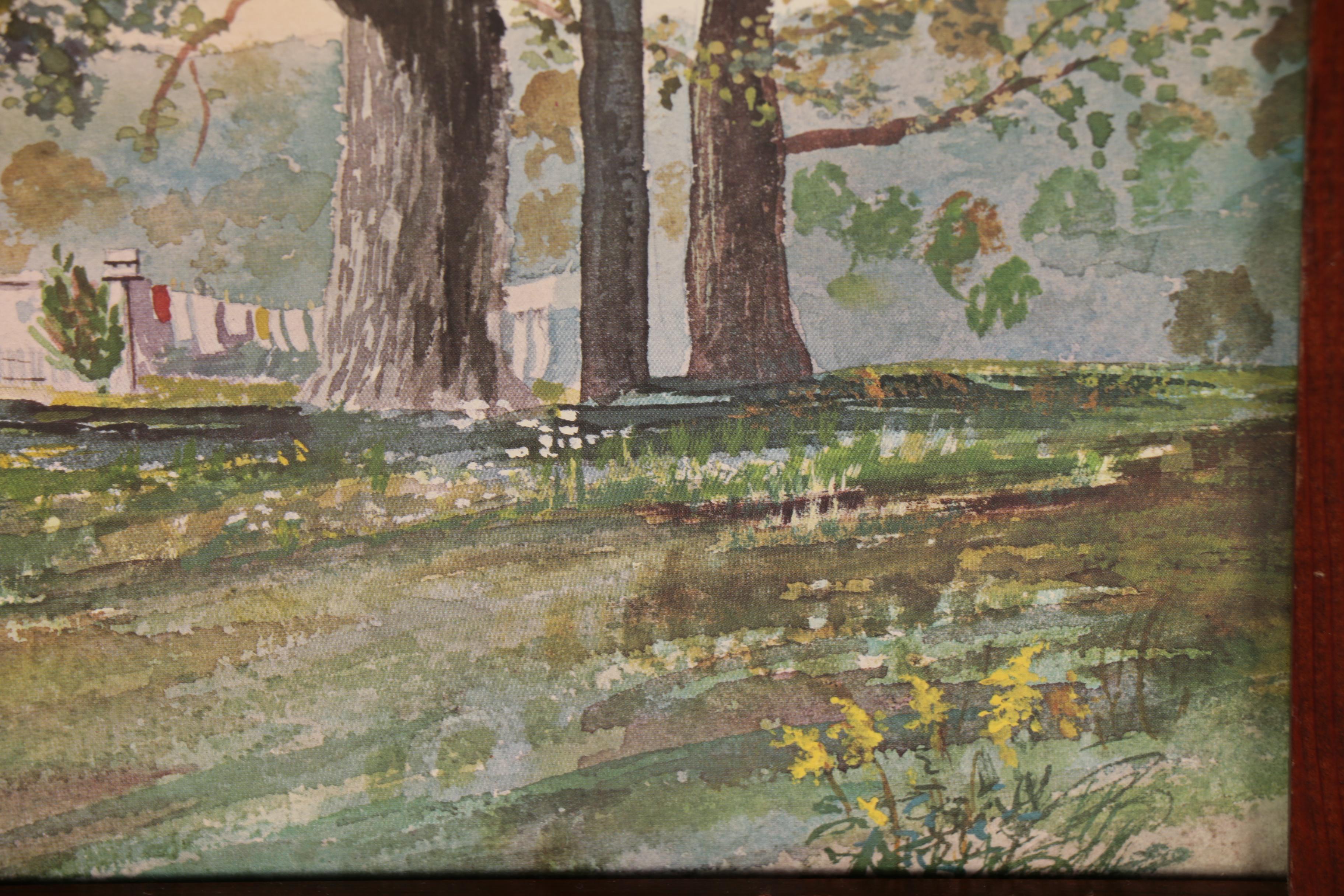 George Little Offset Lithograph of Roy Rogers' Boyhood Home