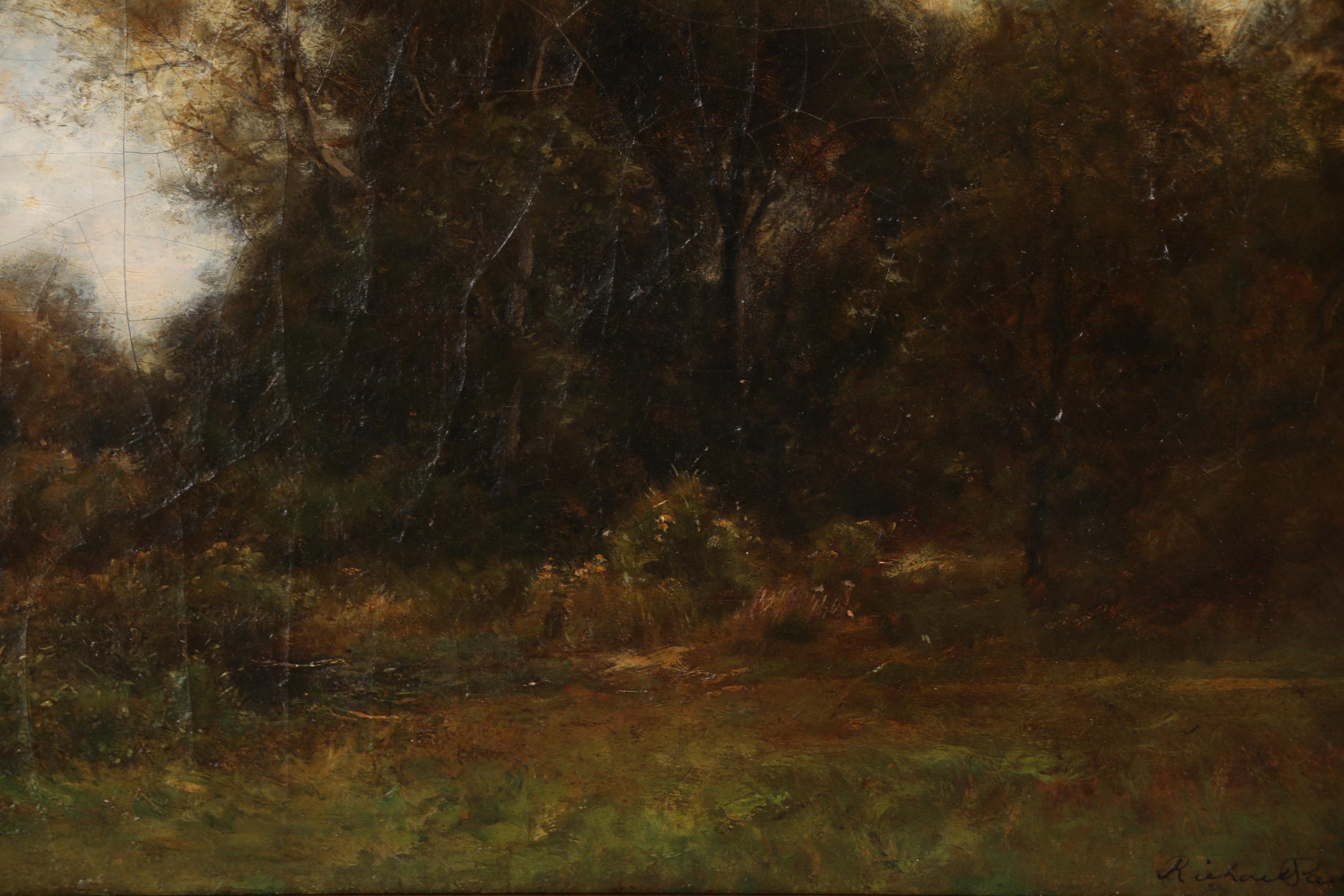 Richard Pauli Oil Painting of Tonalist Landscape, Late 19th Century