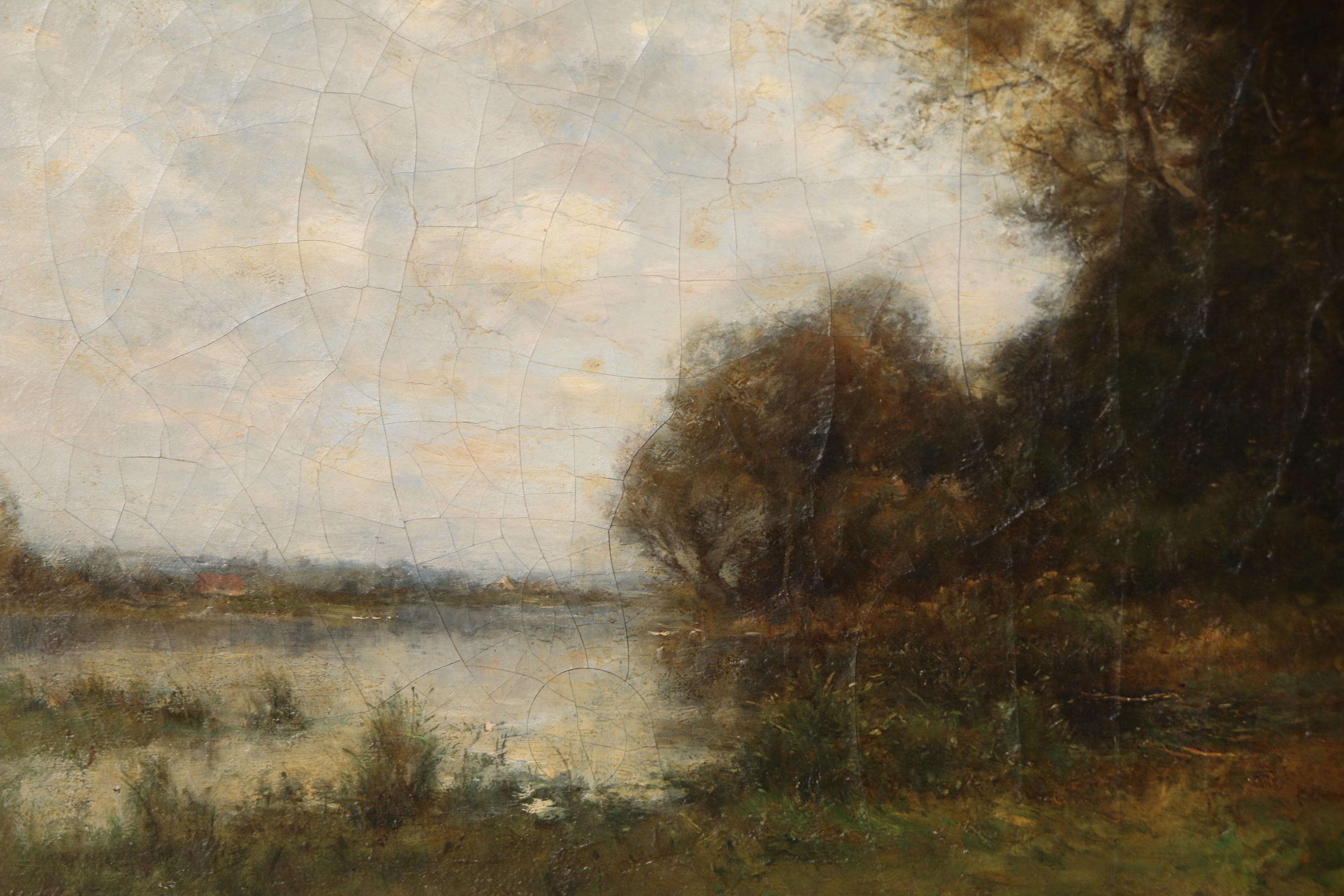 Richard Pauli Oil Painting of Tonalist Landscape, Late 19th Century