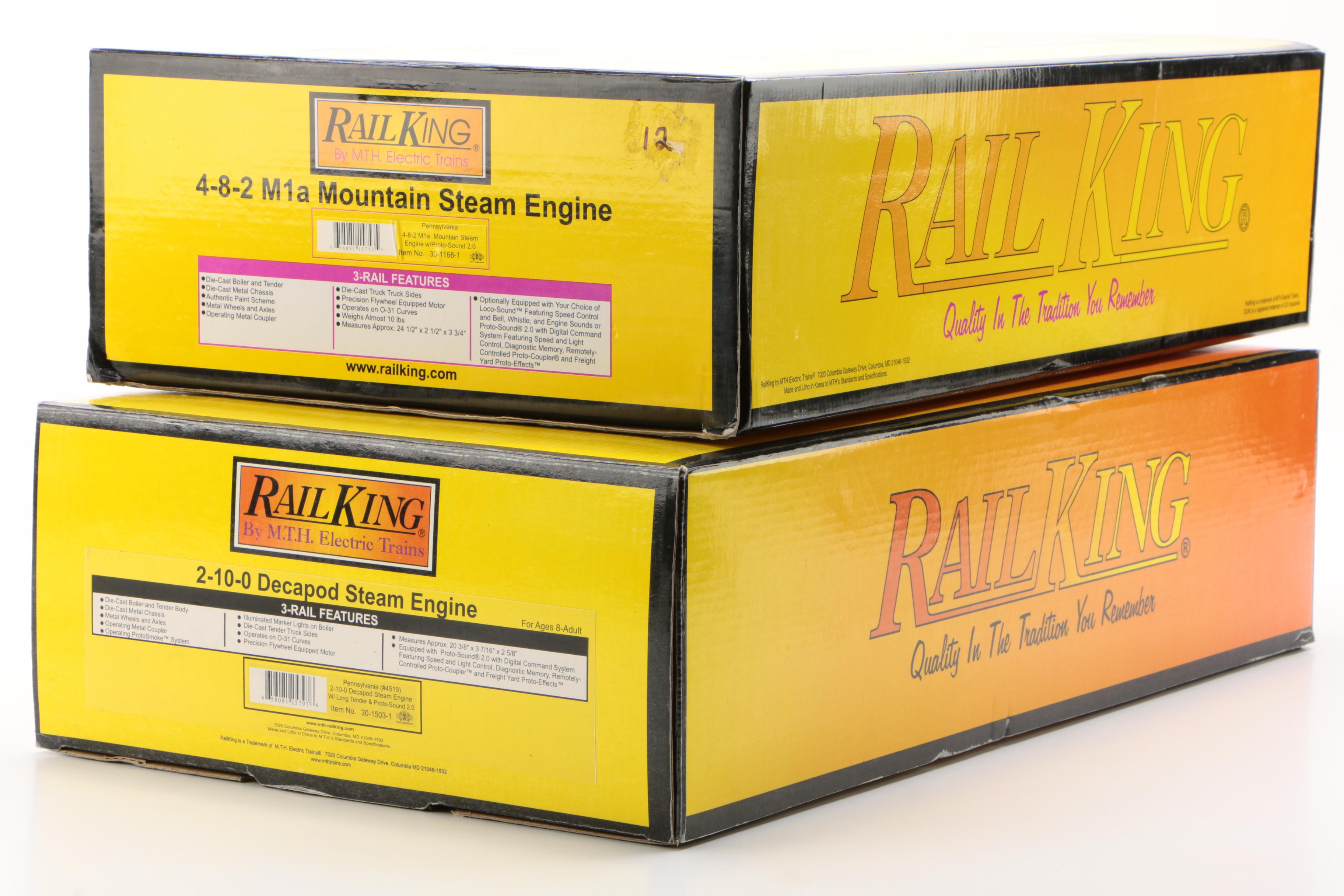 Rail King M.T.H Trains Steam Engines in Original Packaging, Contemporary