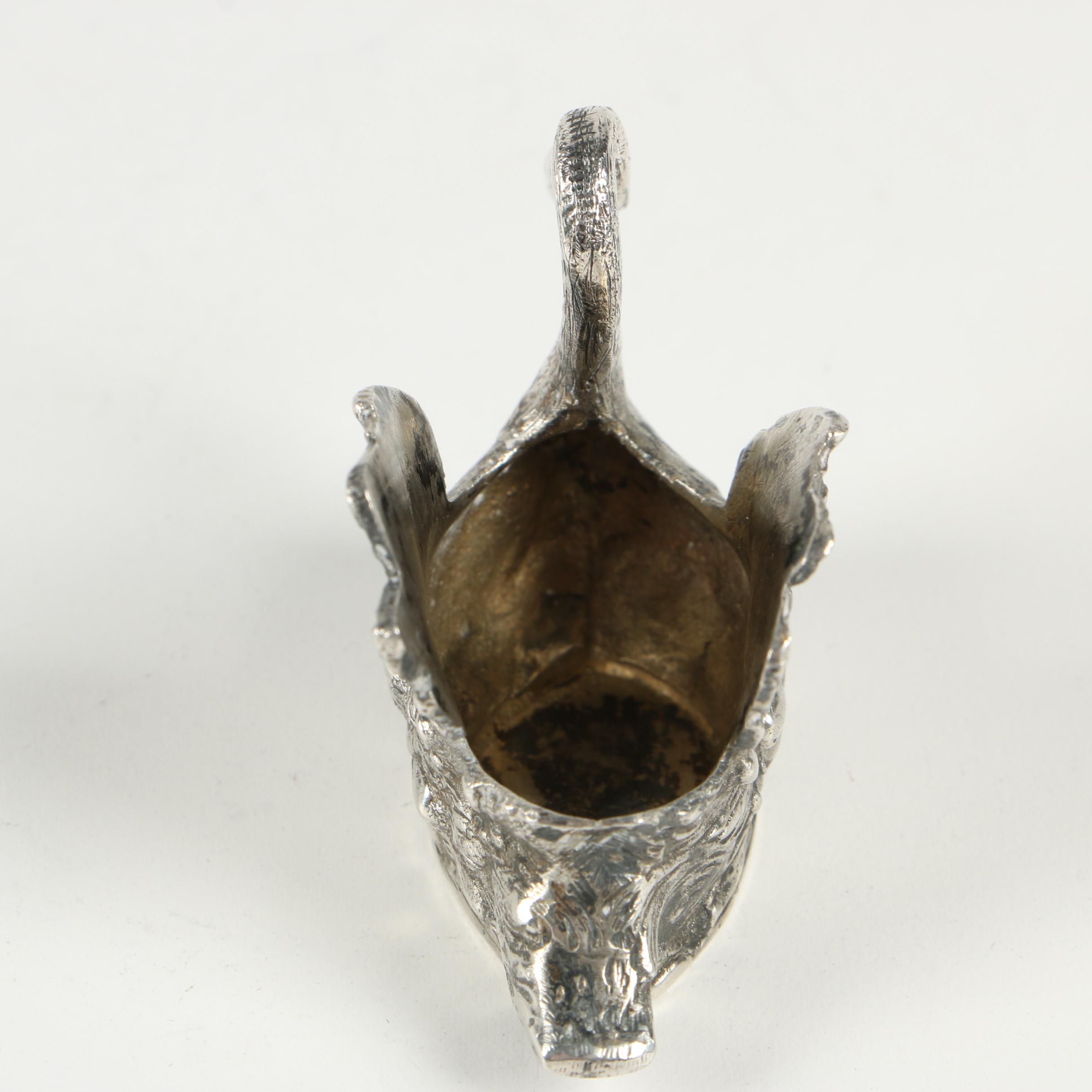 Fratelli Coppini 800 Silver Swan Salt Cellar