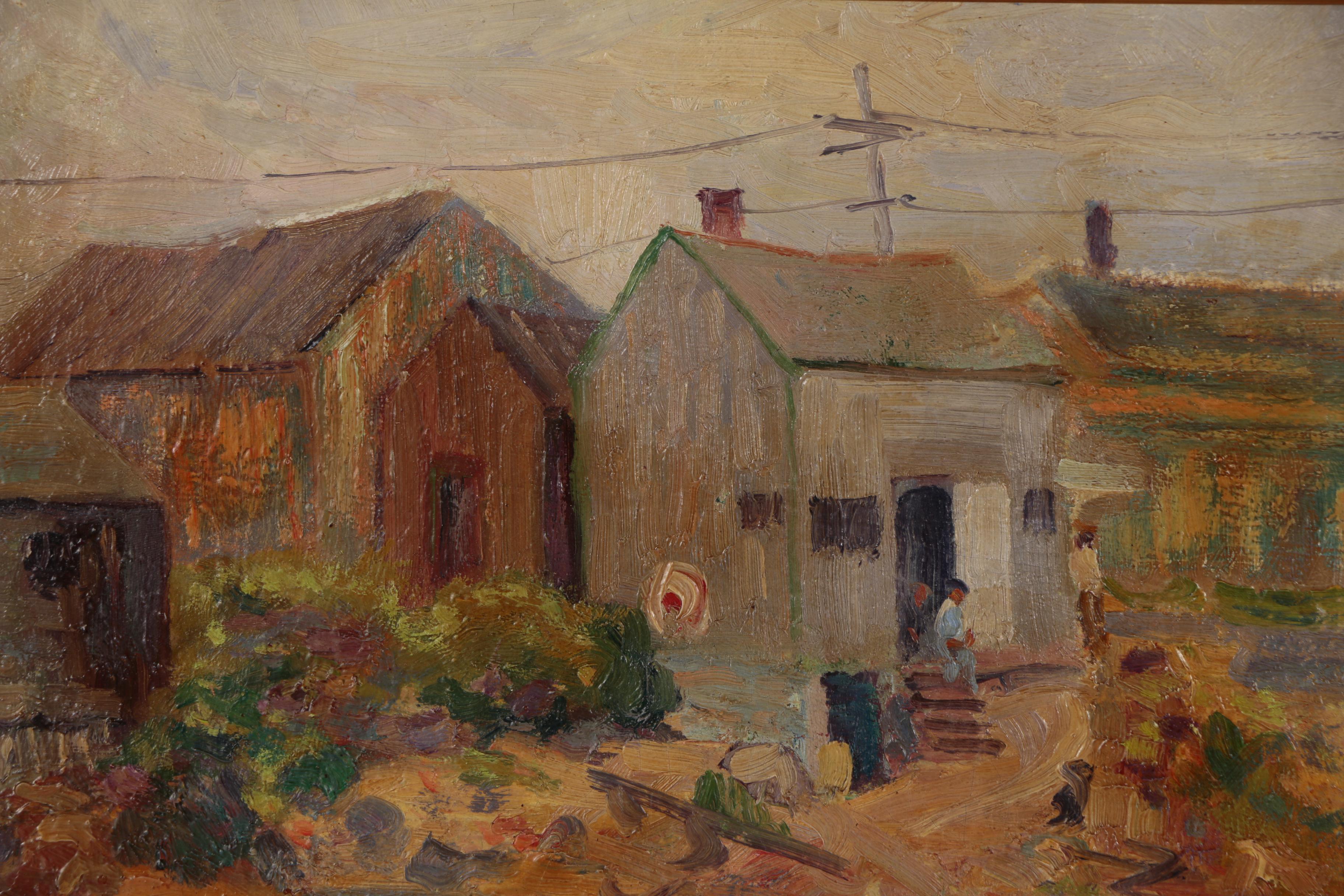 Aldro Hibbard Oil Painting "Shanty Town"