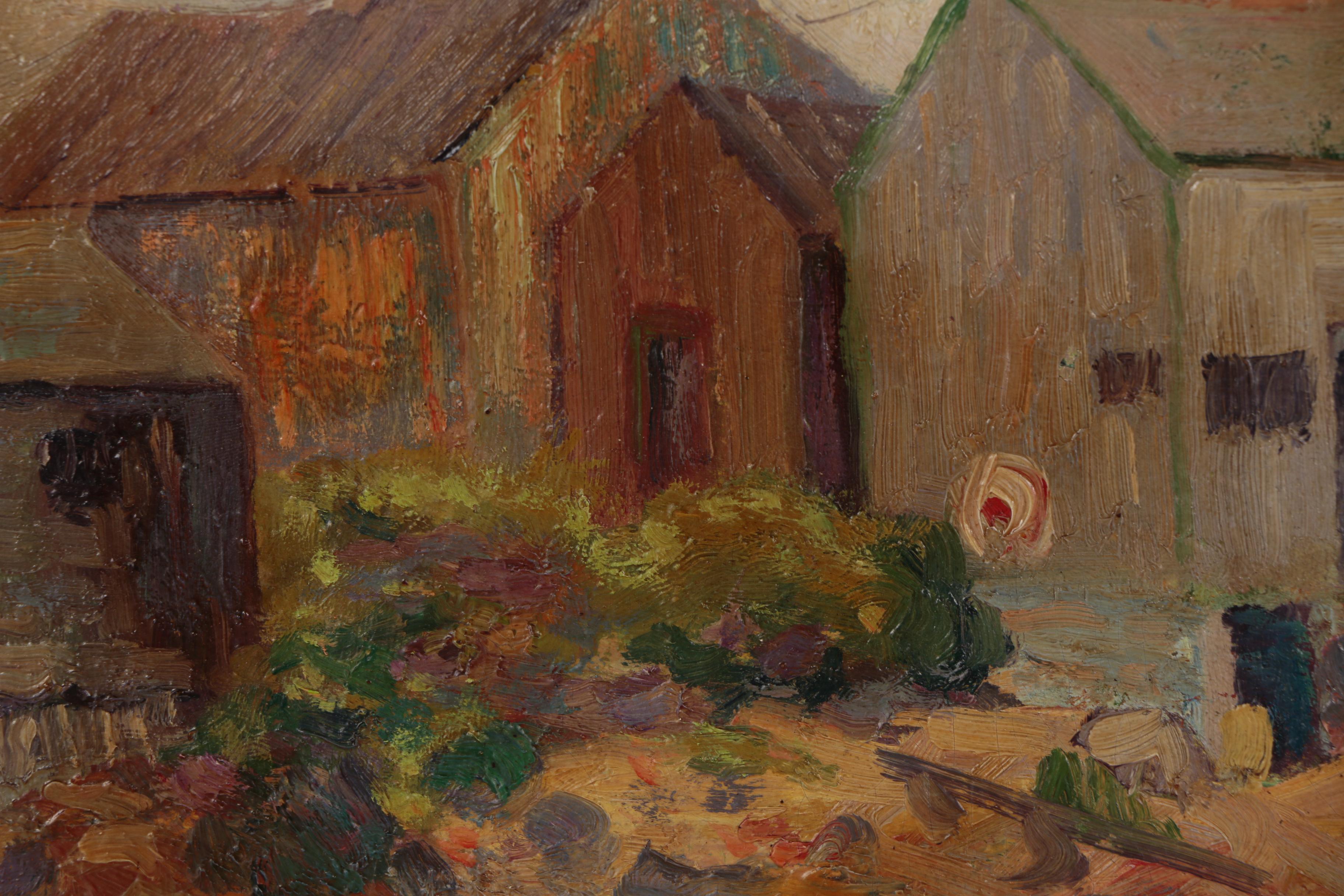 Aldro Hibbard Oil Painting "Shanty Town"