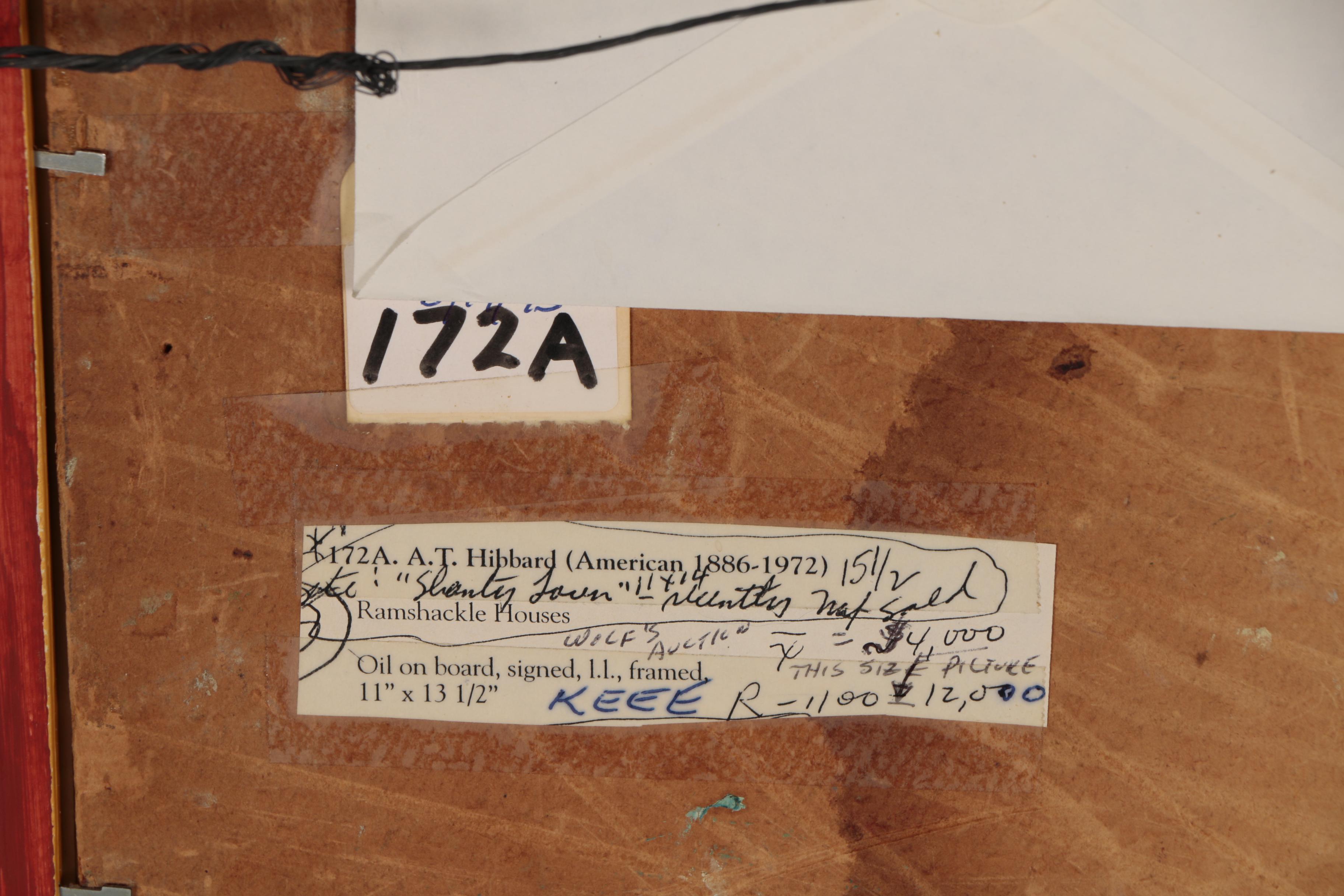 Aldro Hibbard Oil Painting "Shanty Town"