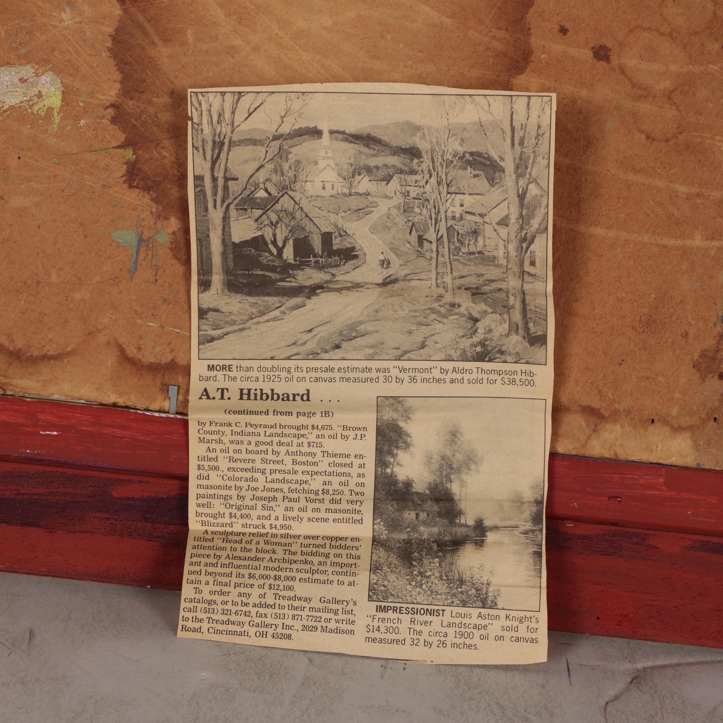 Aldro Hibbard Oil Painting "Shanty Town"