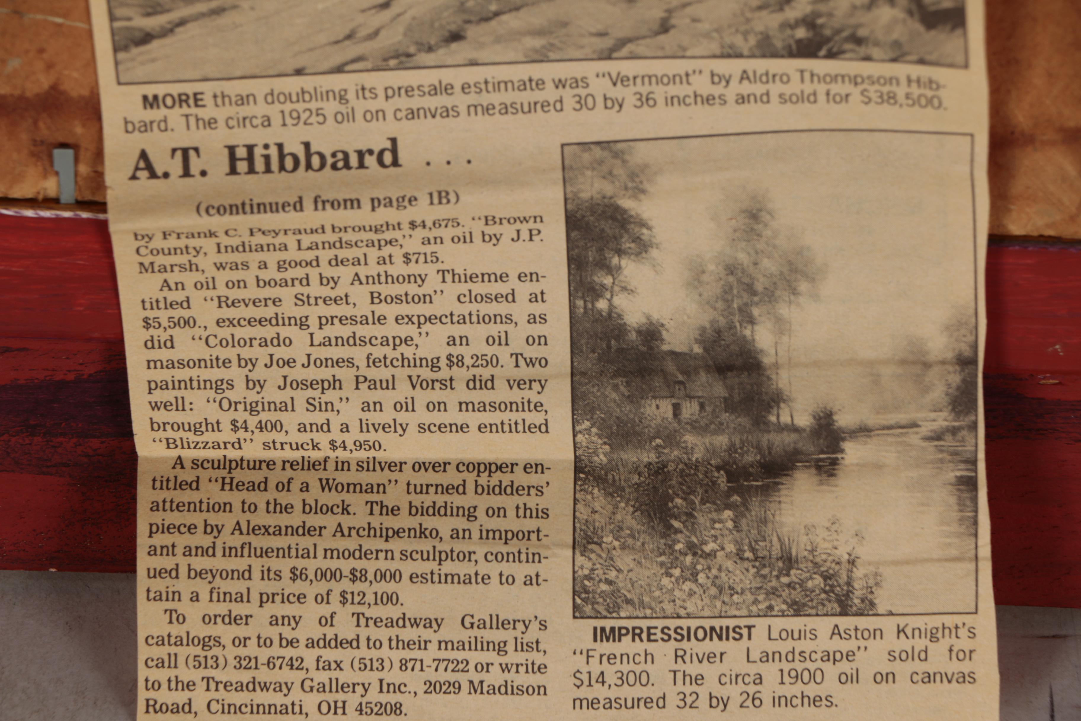 Aldro Hibbard Oil Painting "Shanty Town"