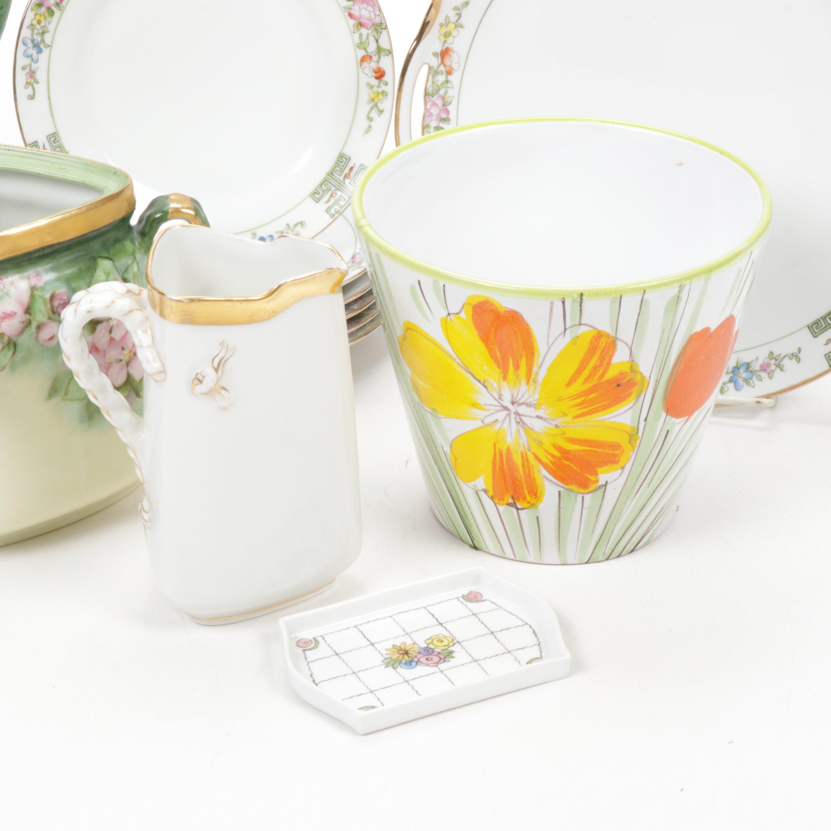 Hand-Painted Serveware Featuring Limoges and Nippon