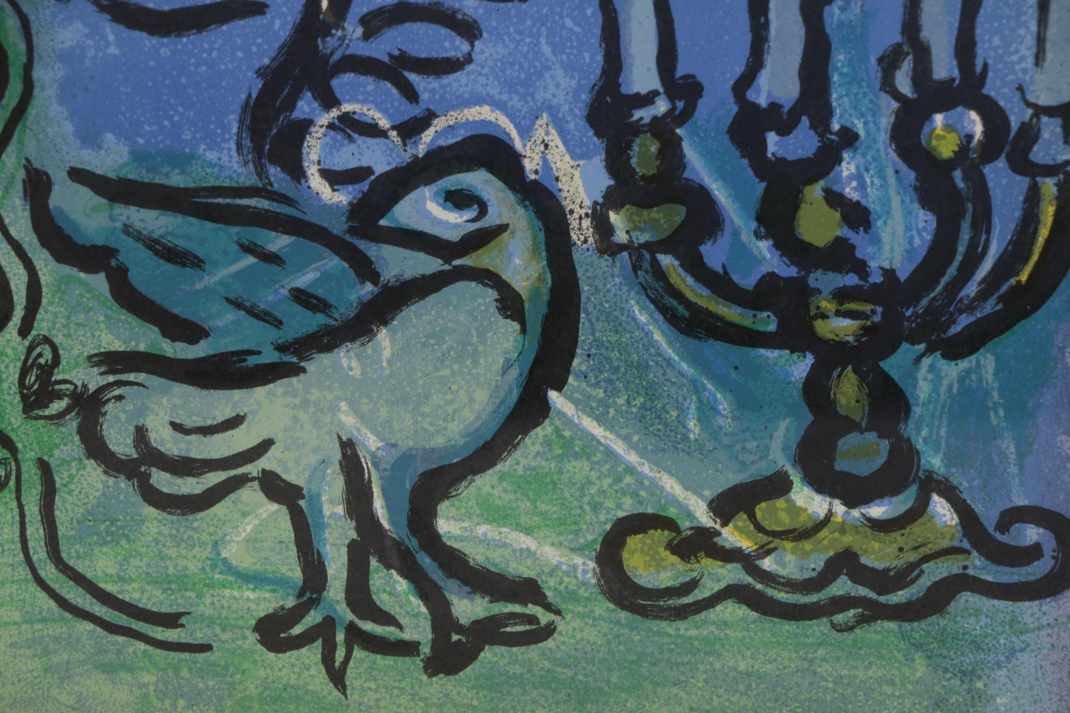 Marc Chagall Color Lithograph for "Vitraux pour Jérusalem"