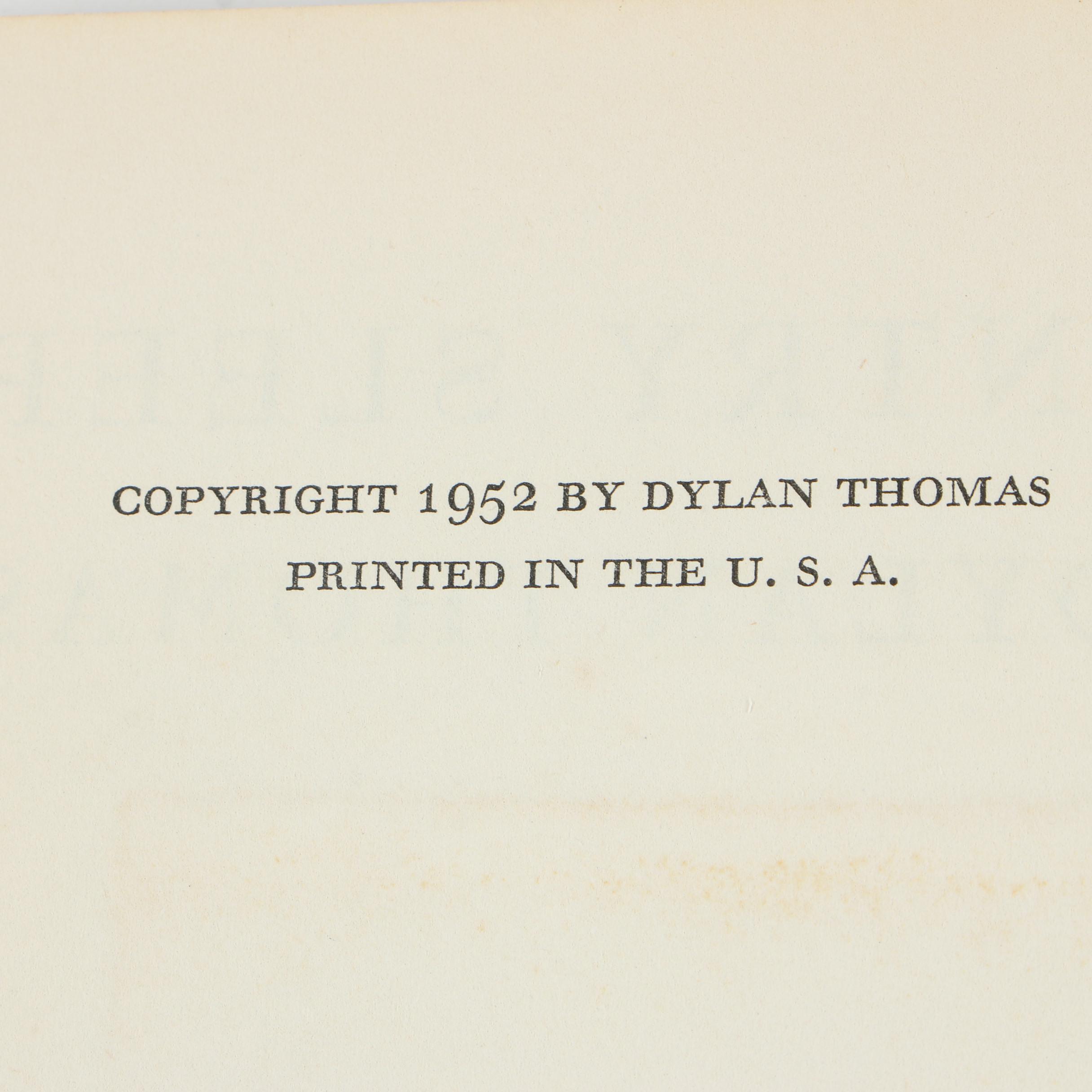 First Trade Edition "In Country Sleep and Other Poems" by Dylan Thomas