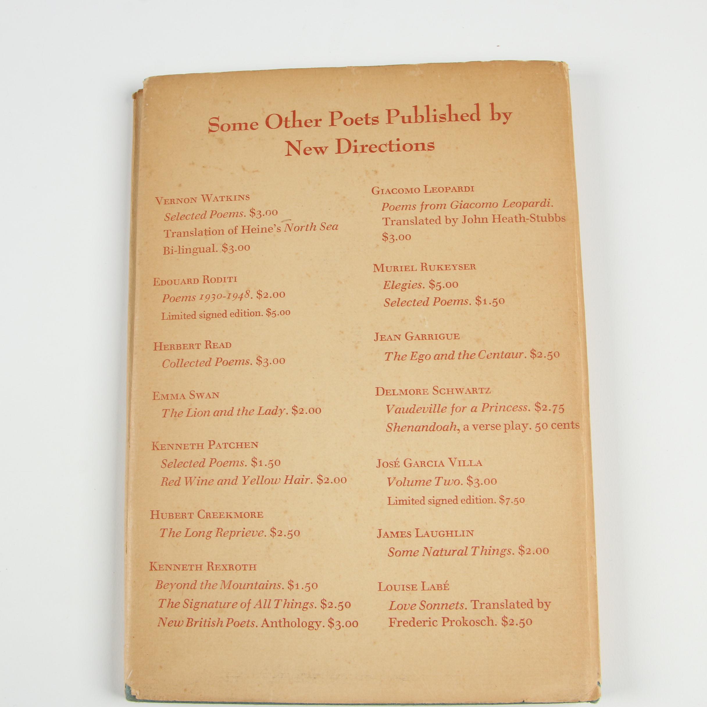 First Trade Edition "In Country Sleep and Other Poems" by Dylan Thomas