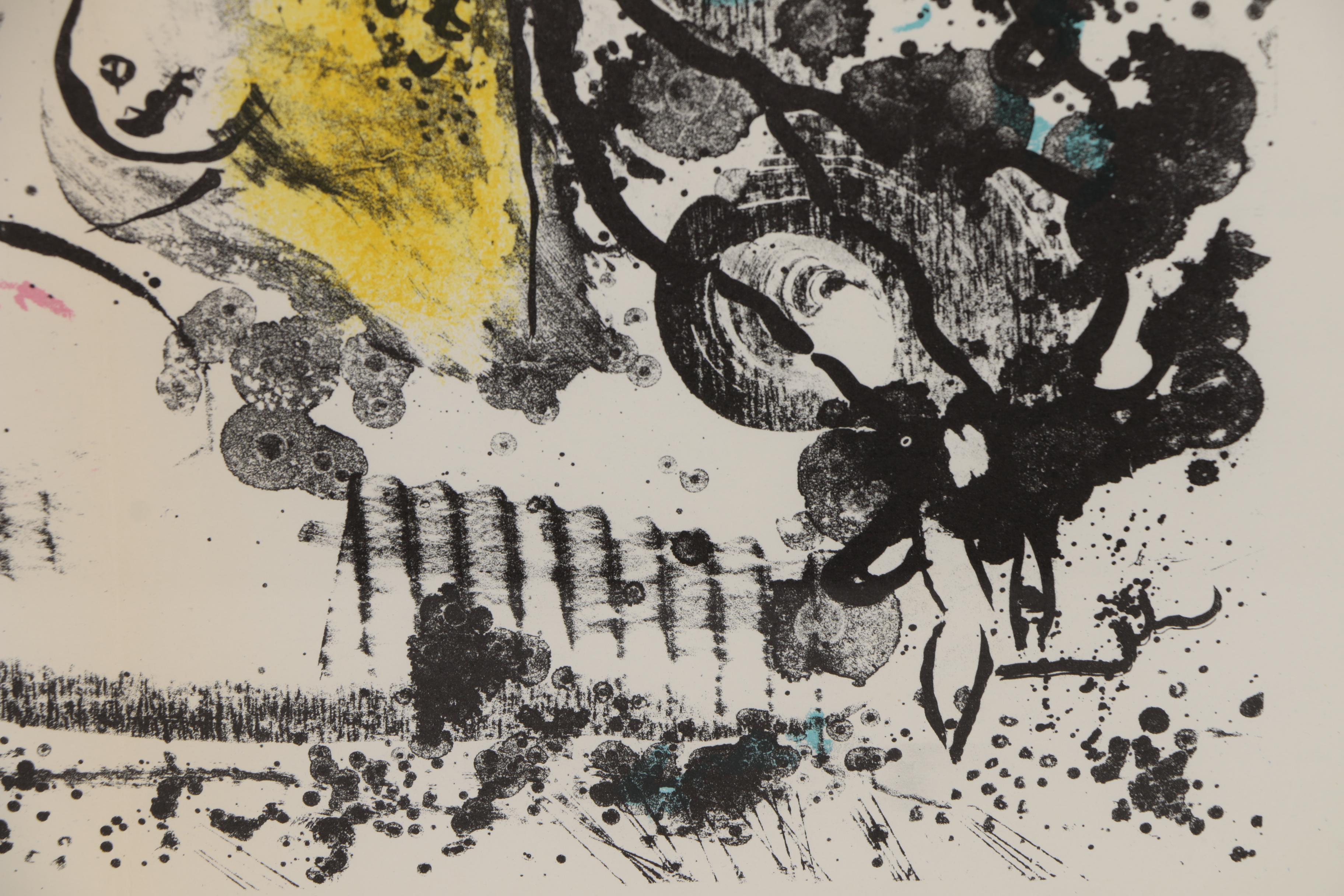 Marc Chagall Color Lithograph "Rêverie" for "Derrière le Miroir", 1969