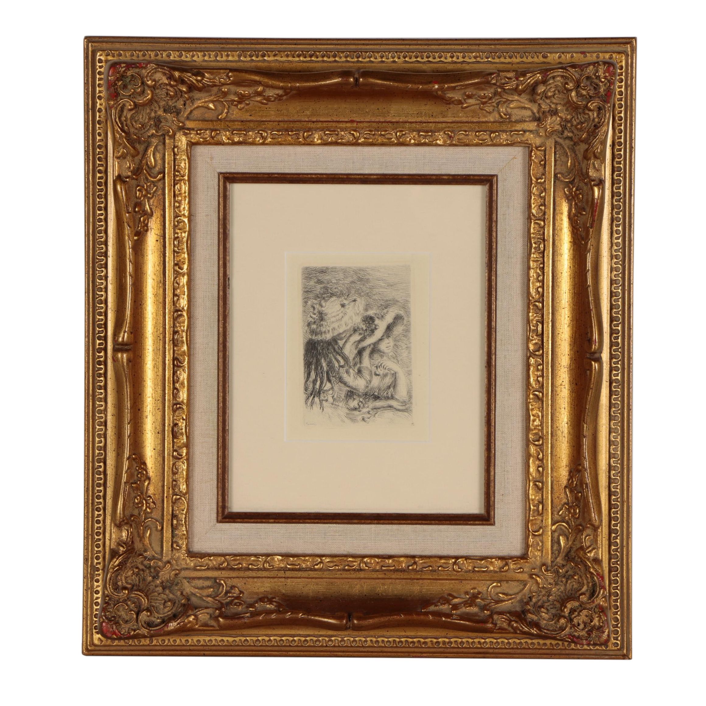 Pierre Auguste Renoir Restrike Etching "Le Chapeau Épinglé"