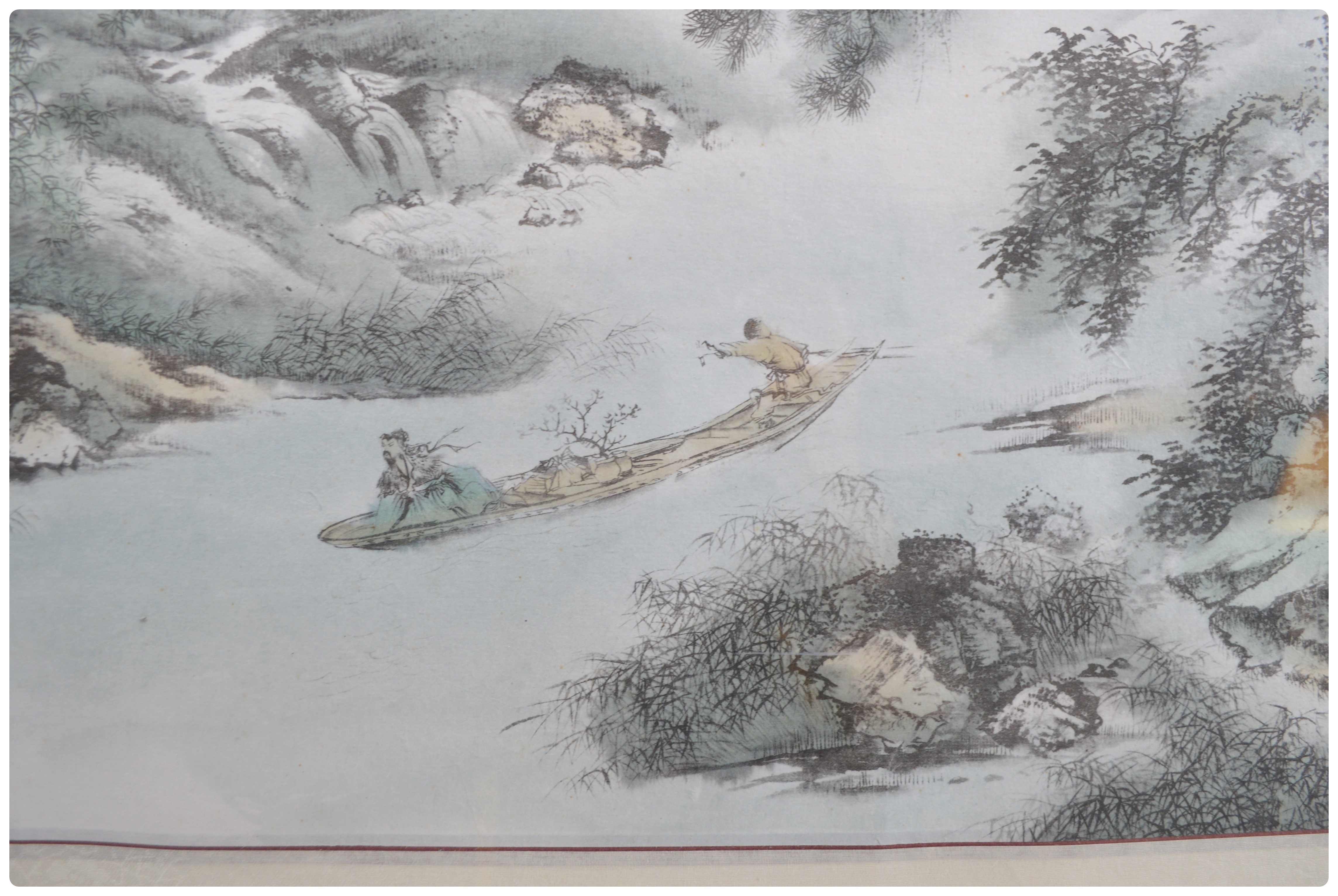 Chinese Ink and Watercolor Landscape Painting