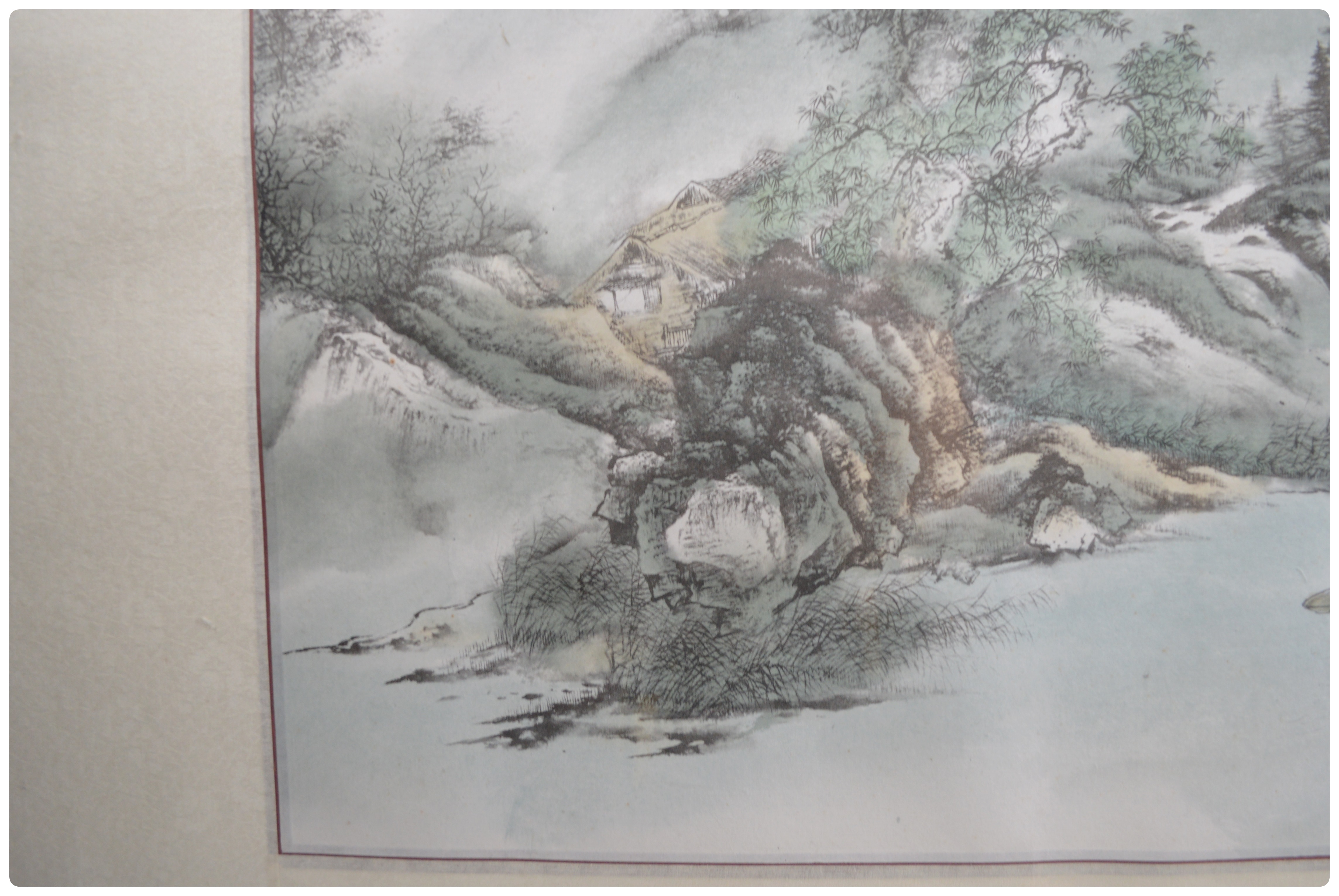 Chinese Ink and Watercolor Landscape Painting