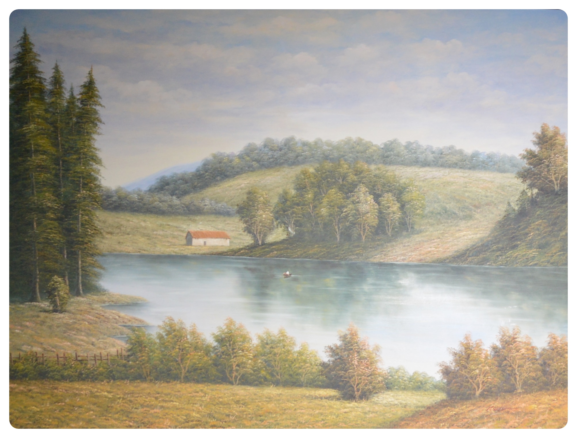 P. Wilson Landscape Oil Painting