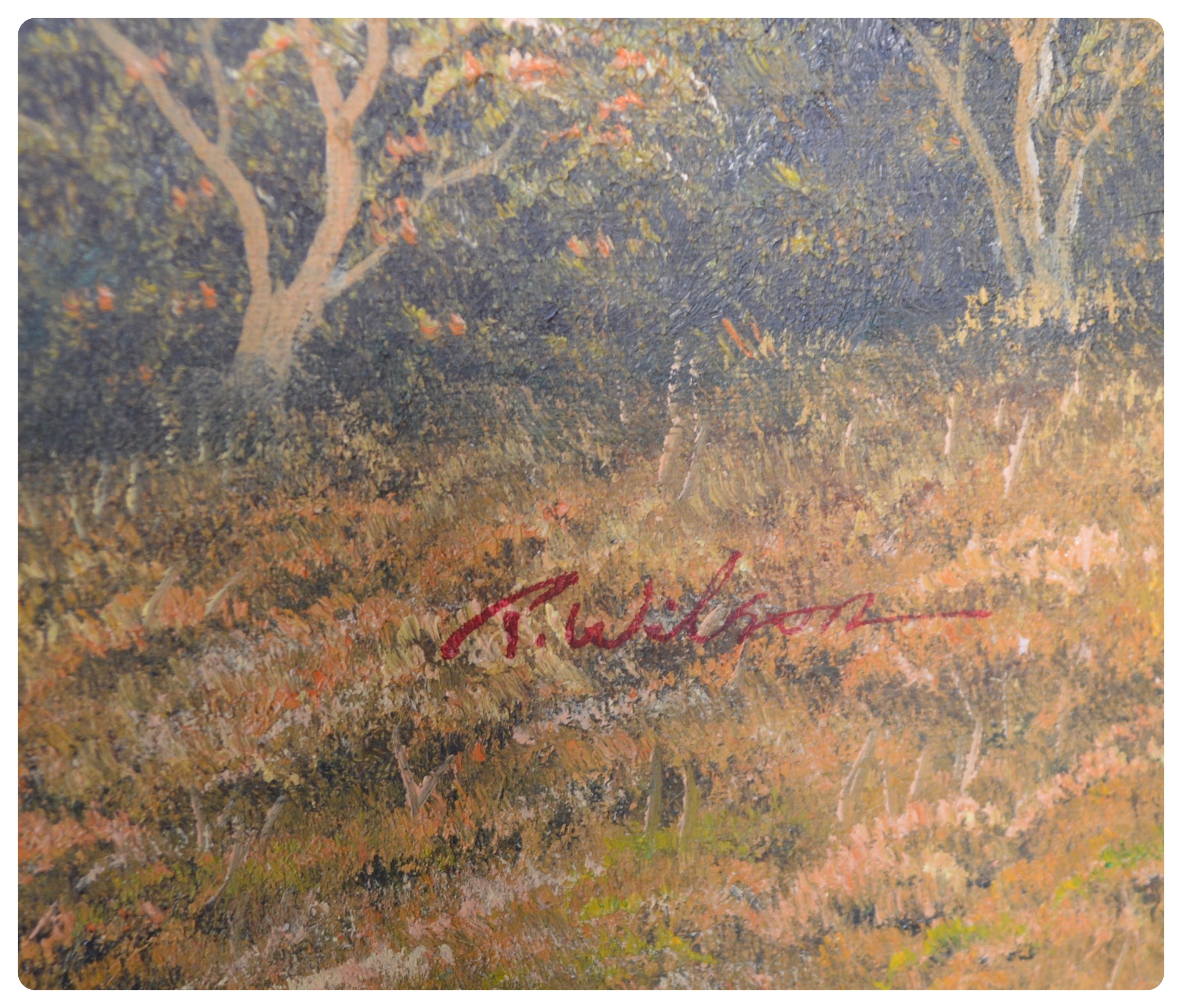 P. Wilson Landscape Oil Painting