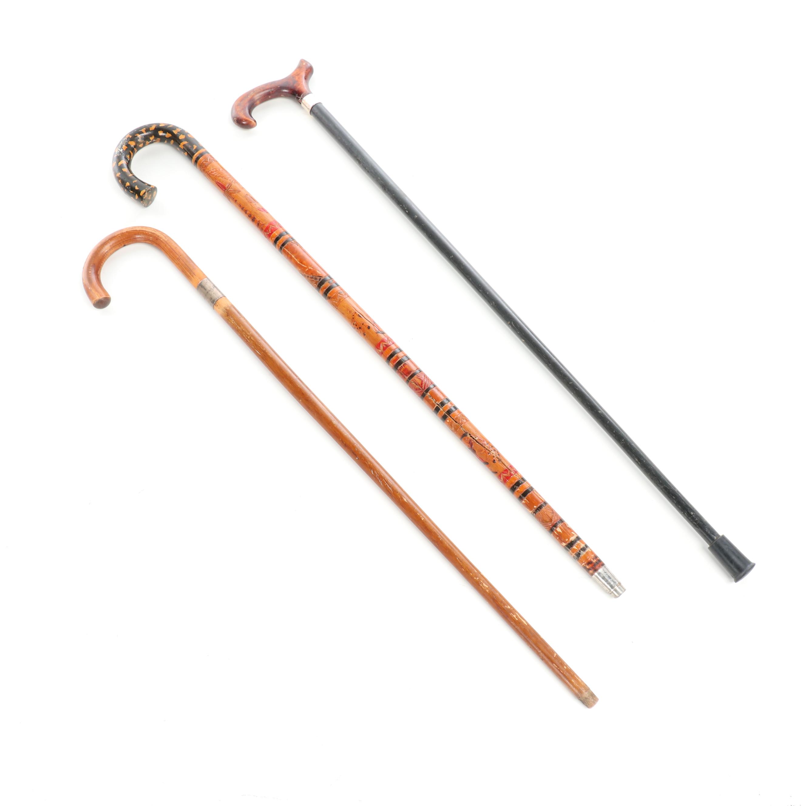 Crooked and Crutch Wooden Walking Canes