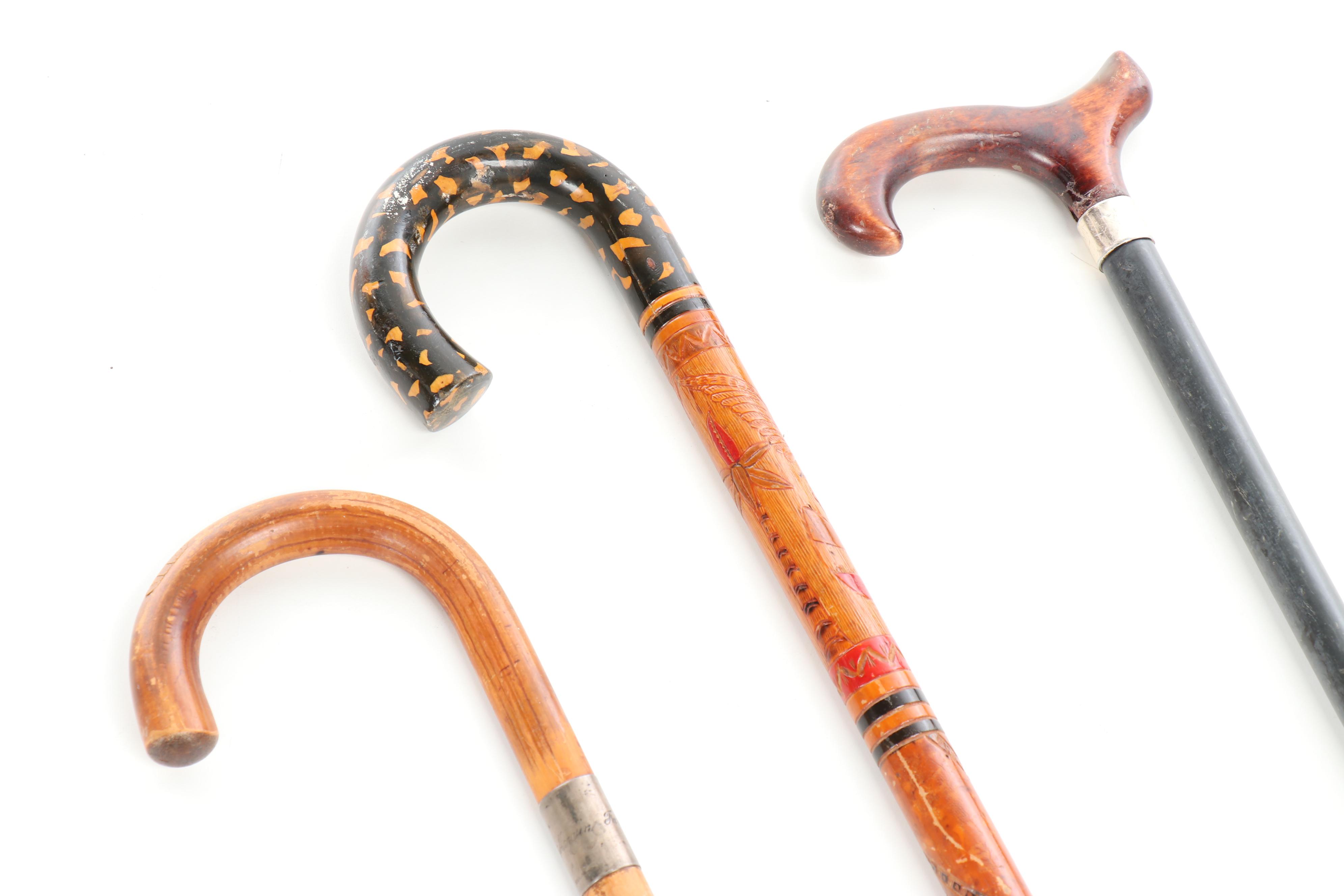 Crooked and Crutch Wooden Walking Canes