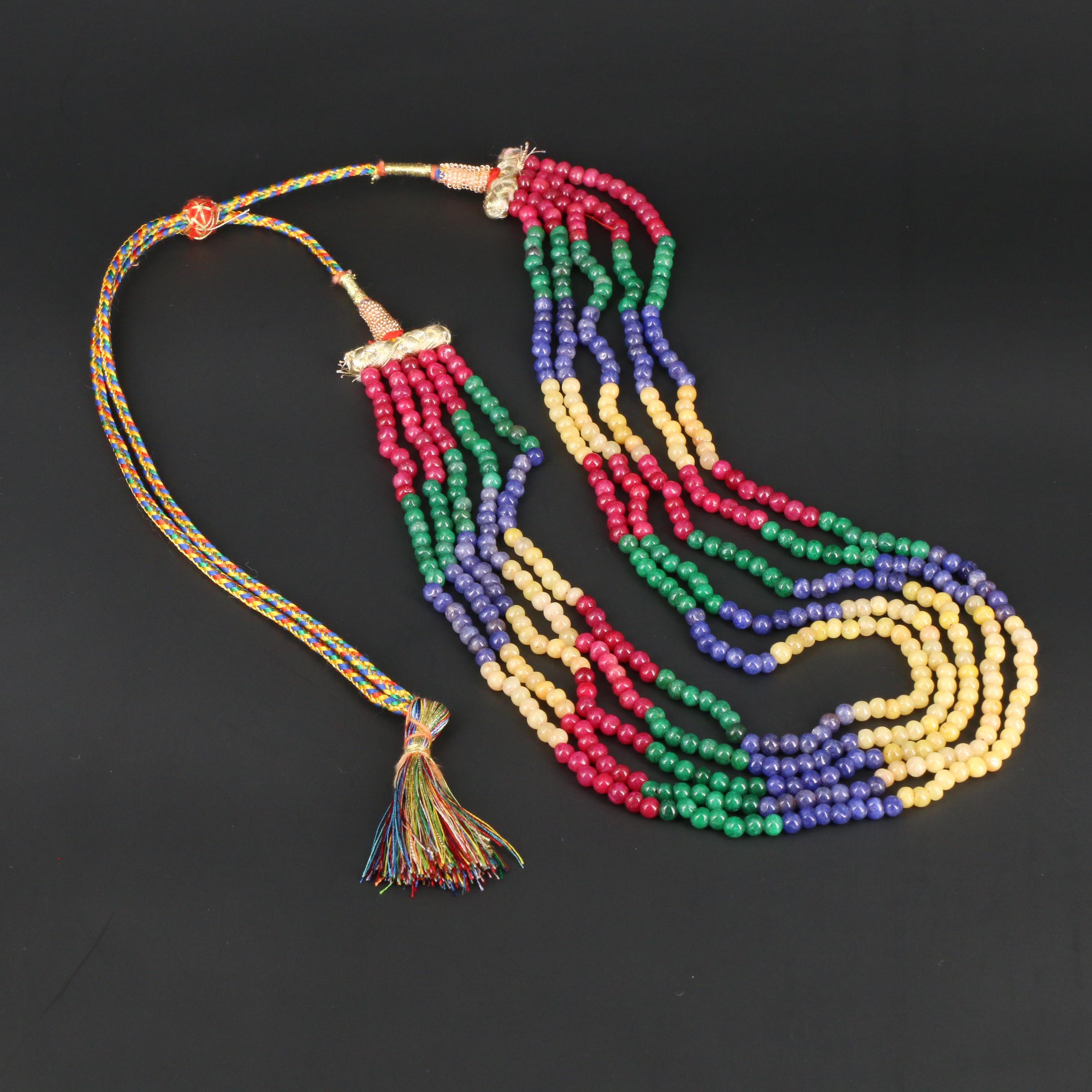 Quench Crackled Quartz Multi-Strand Beaded Necklaces