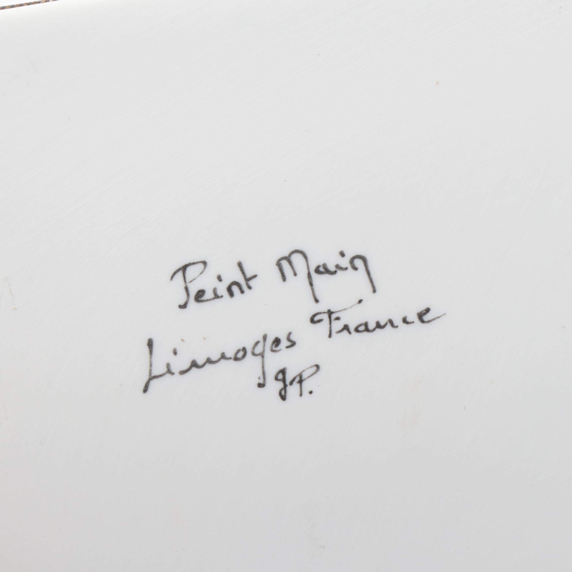 JP. Limoges Crossword Puzzle Porcelain Trinket Box