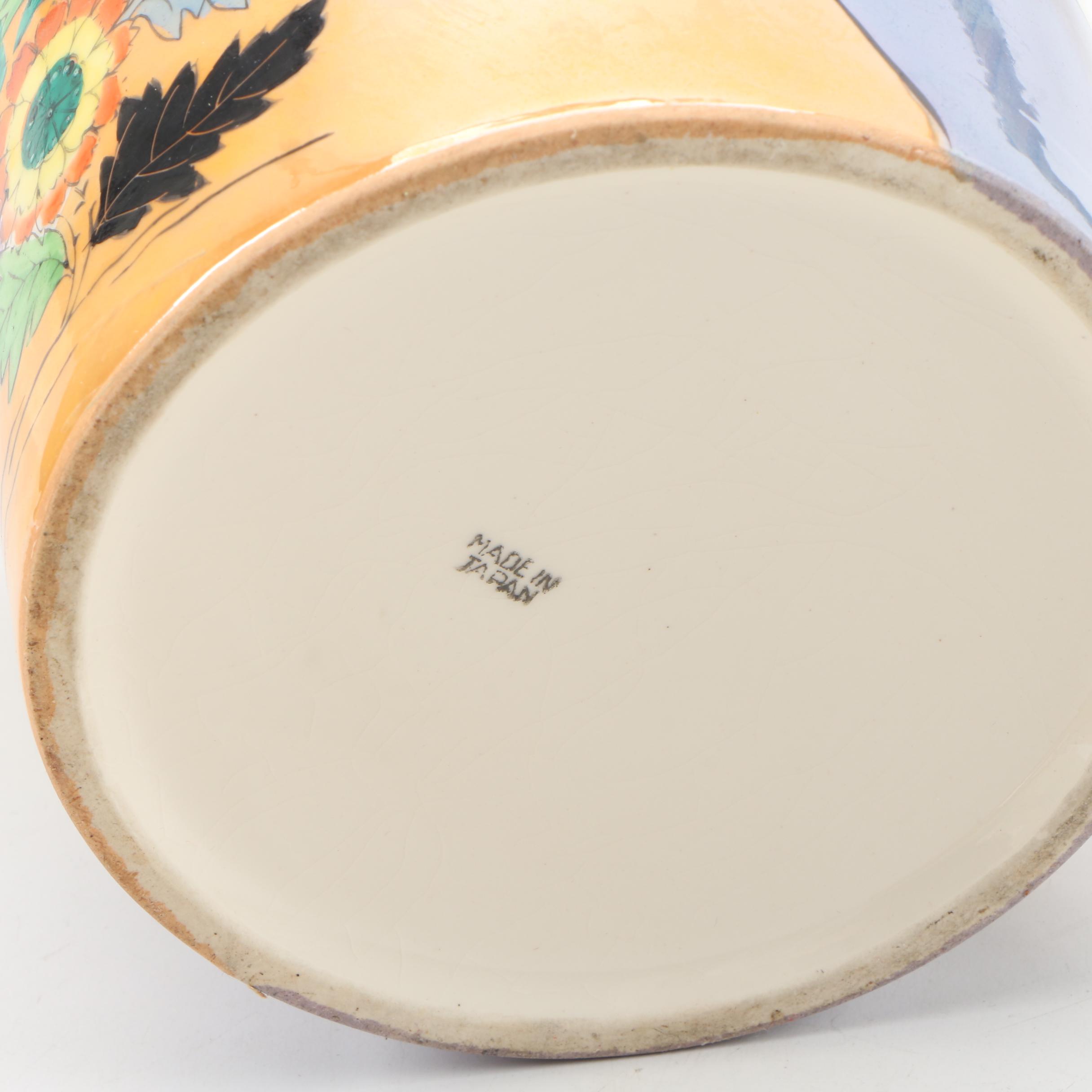 Japanese Porcelain Ice Bucket and Plates