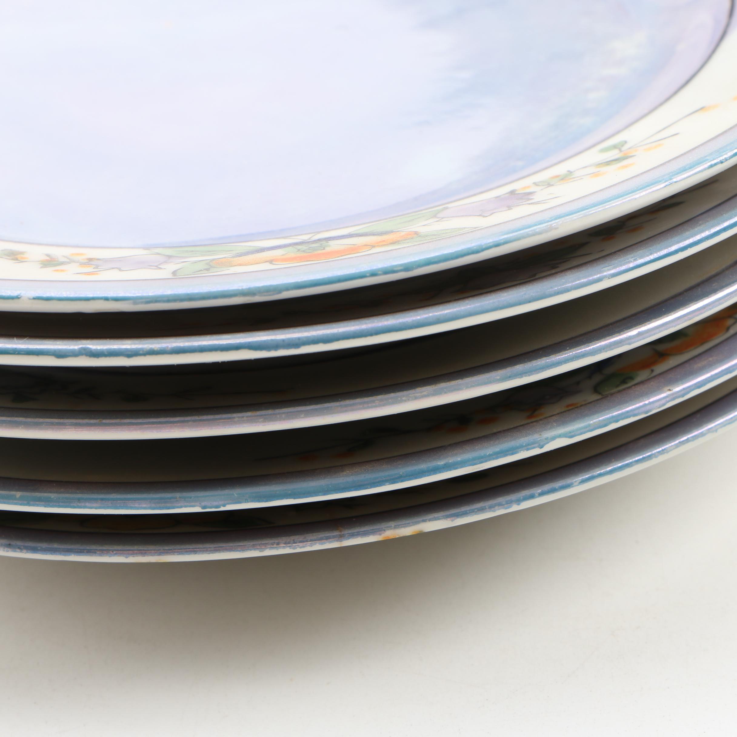 Japanese Porcelain Ice Bucket and Plates