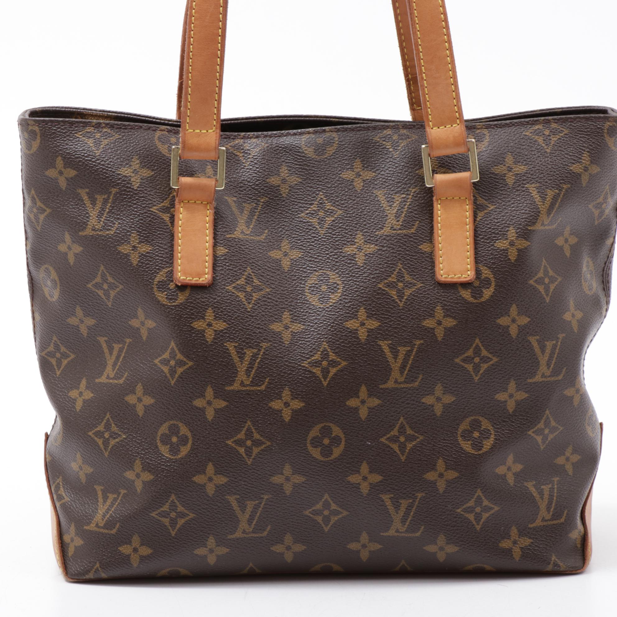 Louis Vuitton Cabas Piano Tote Bag in Monogram Canvas and Vachetta Leather