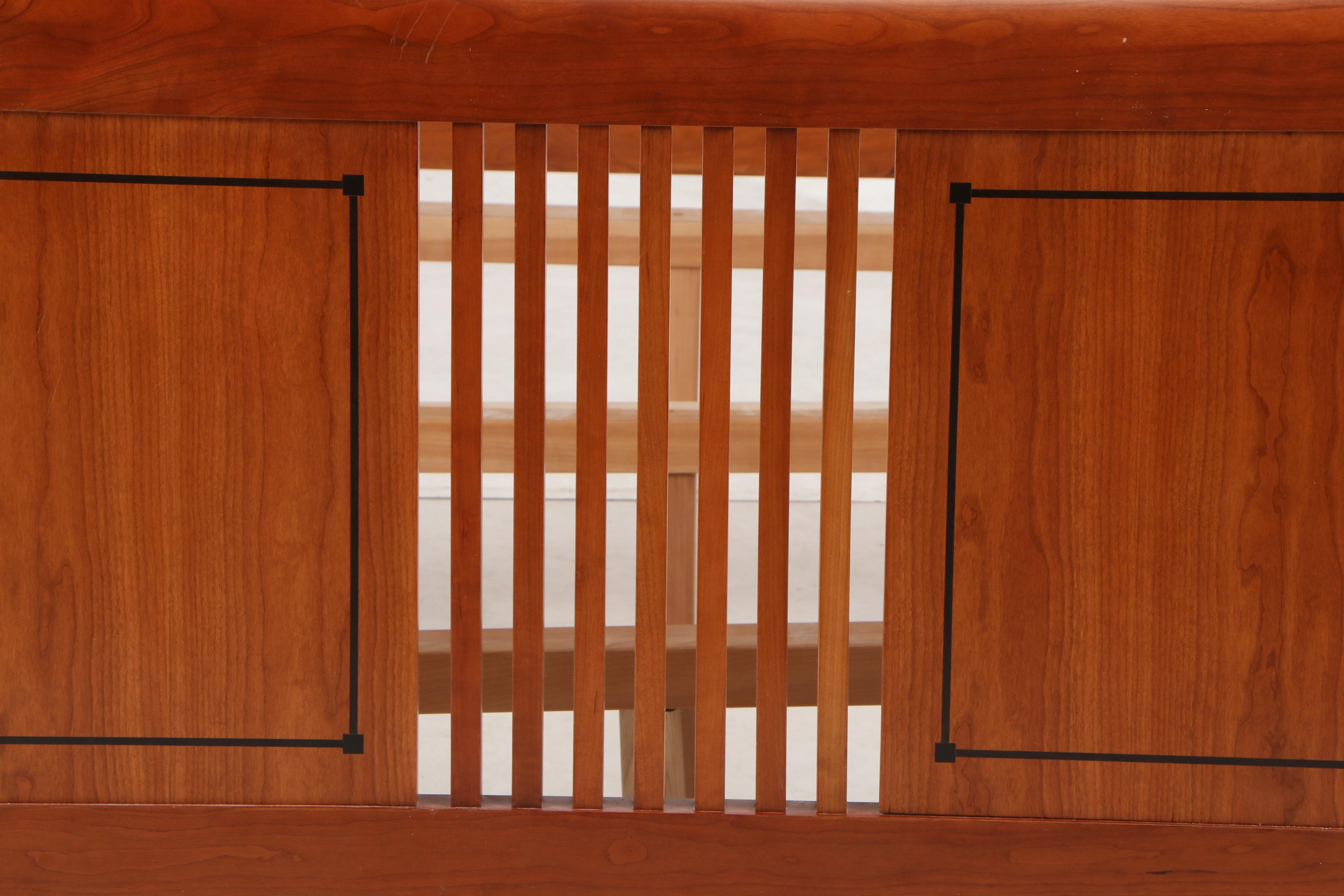 Arts and Crafts Style Stickley Cherry King Size Bed Frame, Contemporary