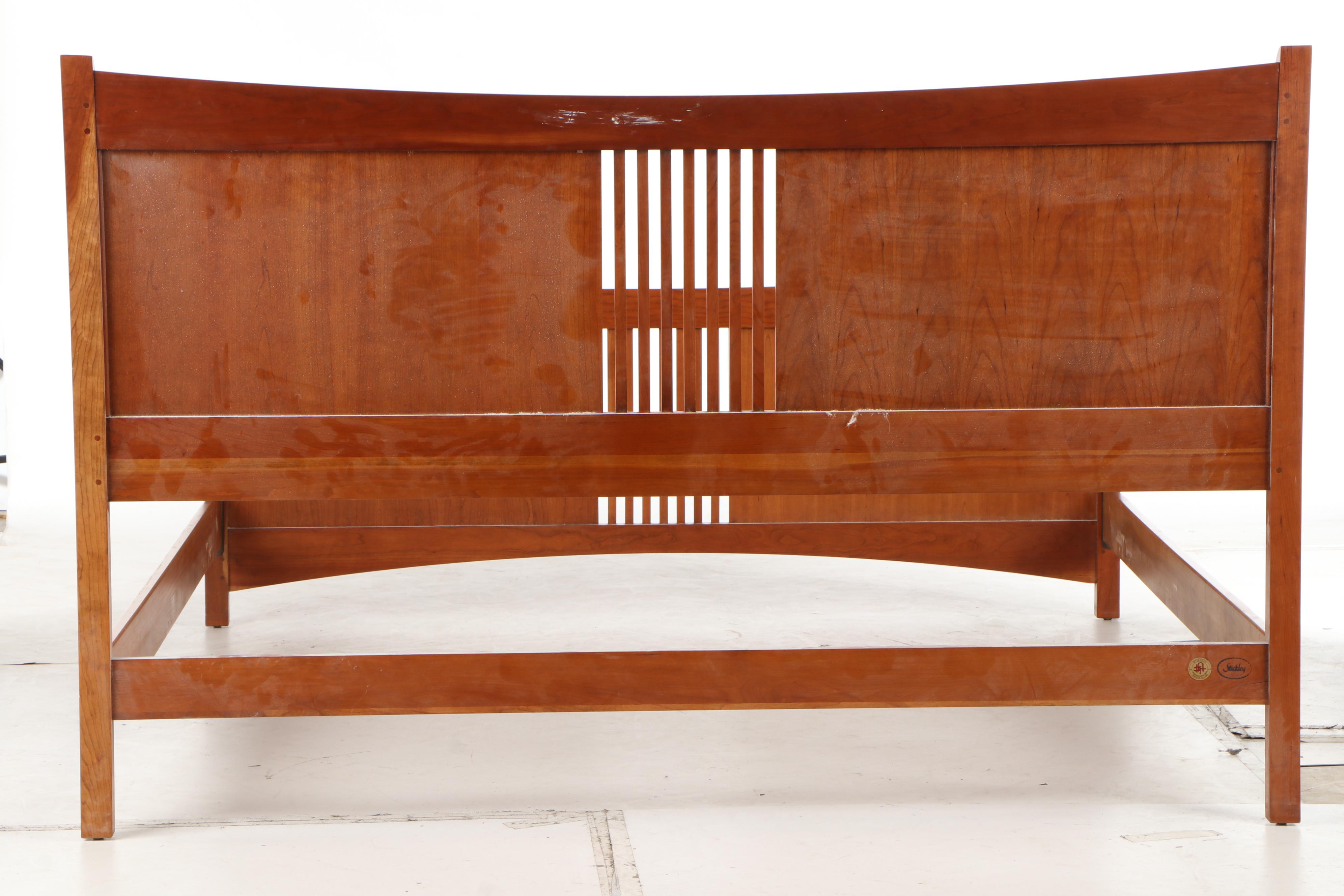 Arts and Crafts Style Stickley Cherry King Size Bed Frame, Contemporary