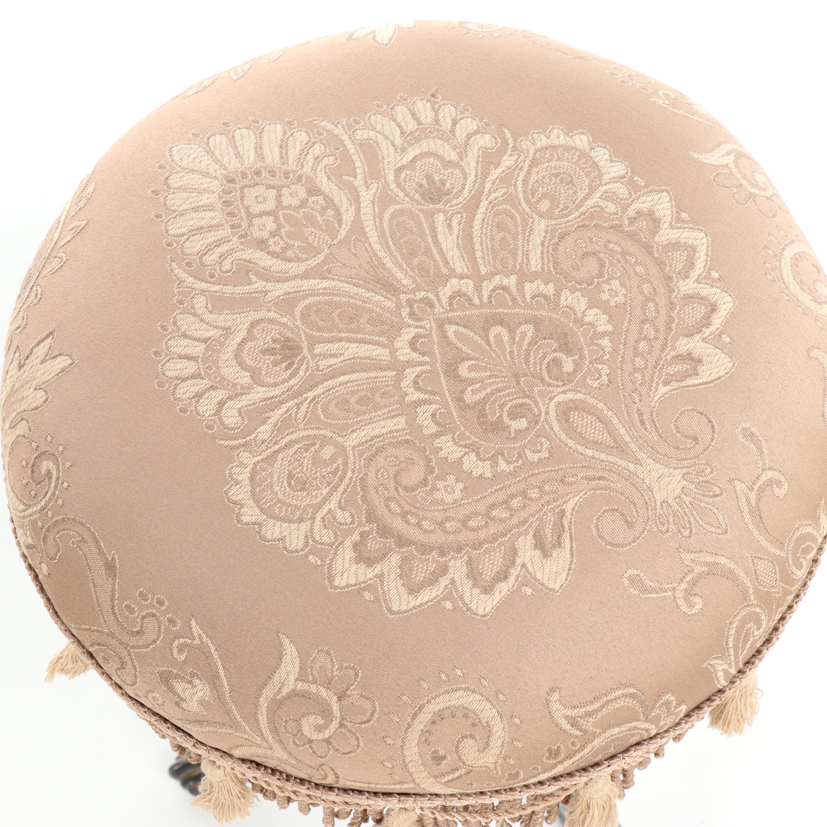 Late Victorian Ebonized Wood and Cast Iron Piano Stool, Late 19th Century