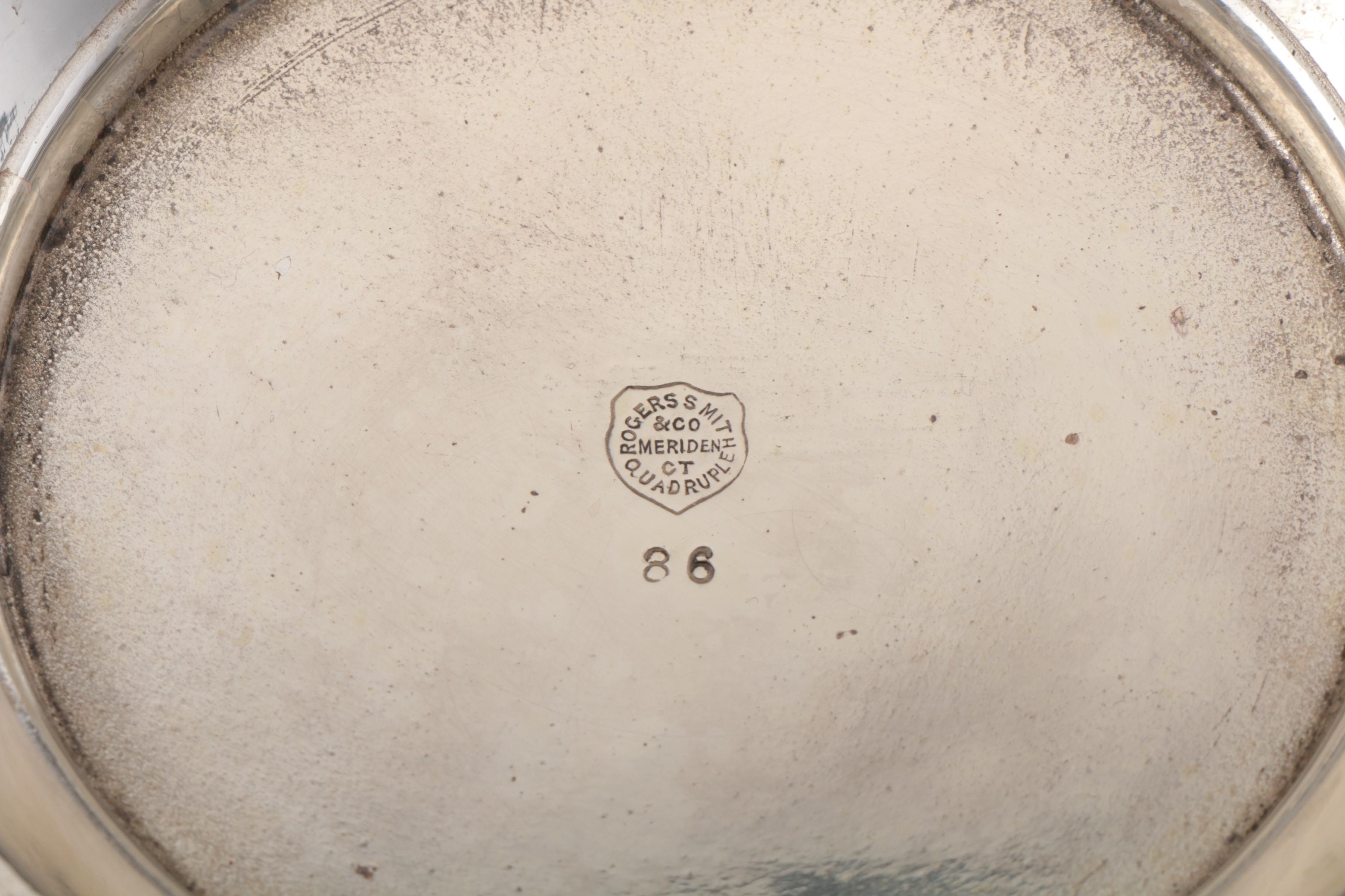 Rogers, Smith & Co. Repoussé Silver Plate Water Pitcher, Late 19th Century