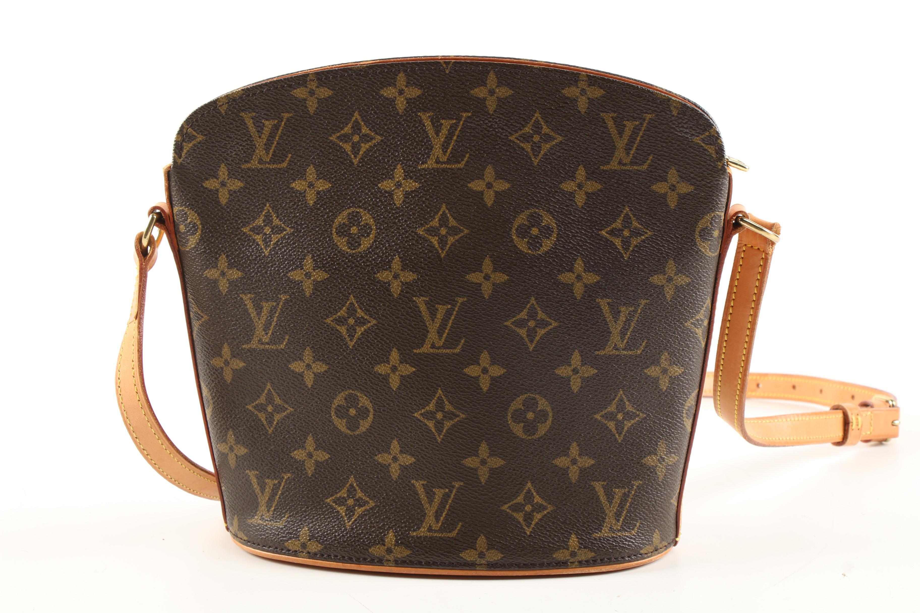 Louis Vuitton Drouot Crossbody Bag in Monogram Canvas and Leather